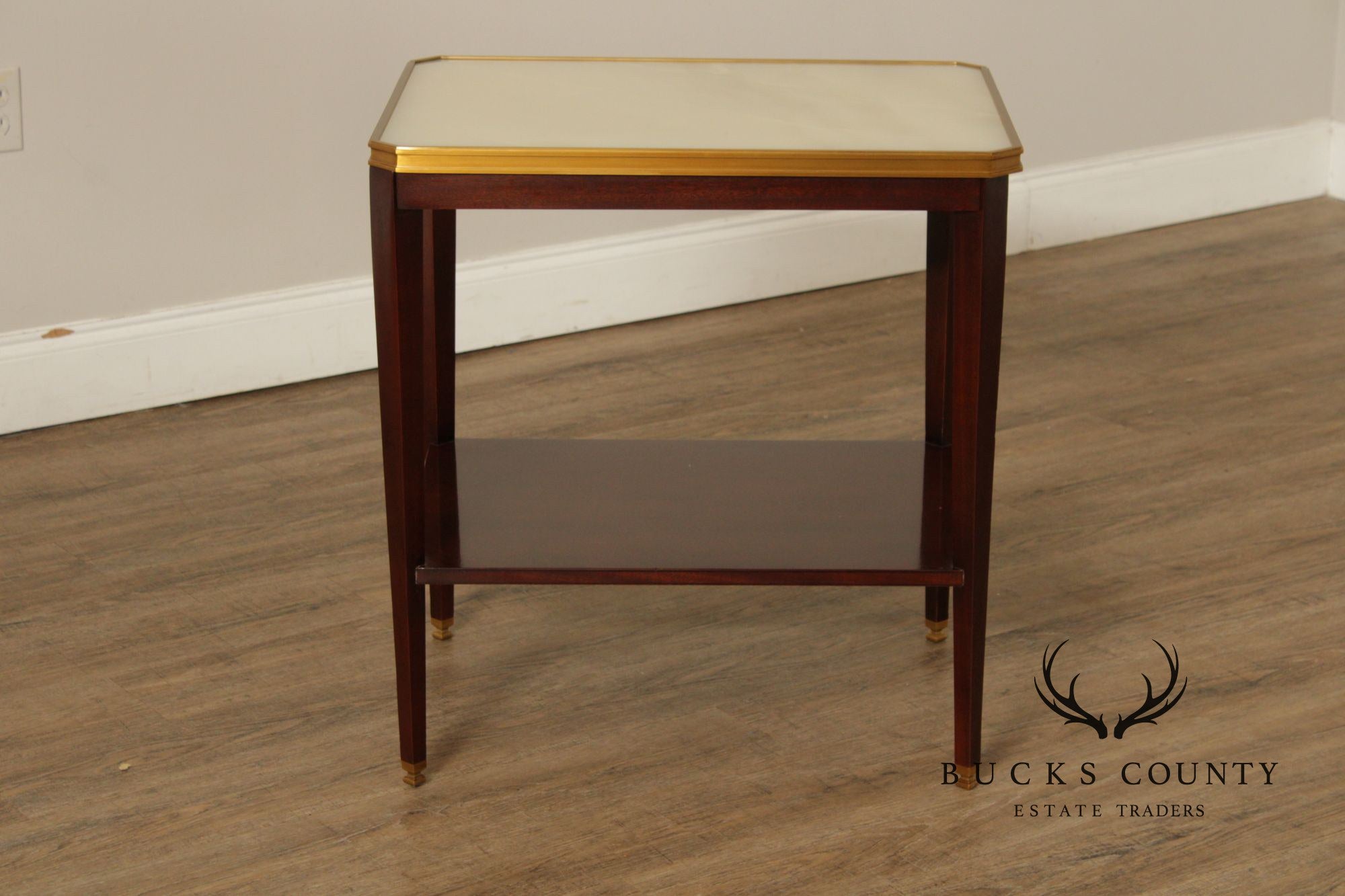 Hickory Chair Onyx Top Mahogany 'Austell' Side Table