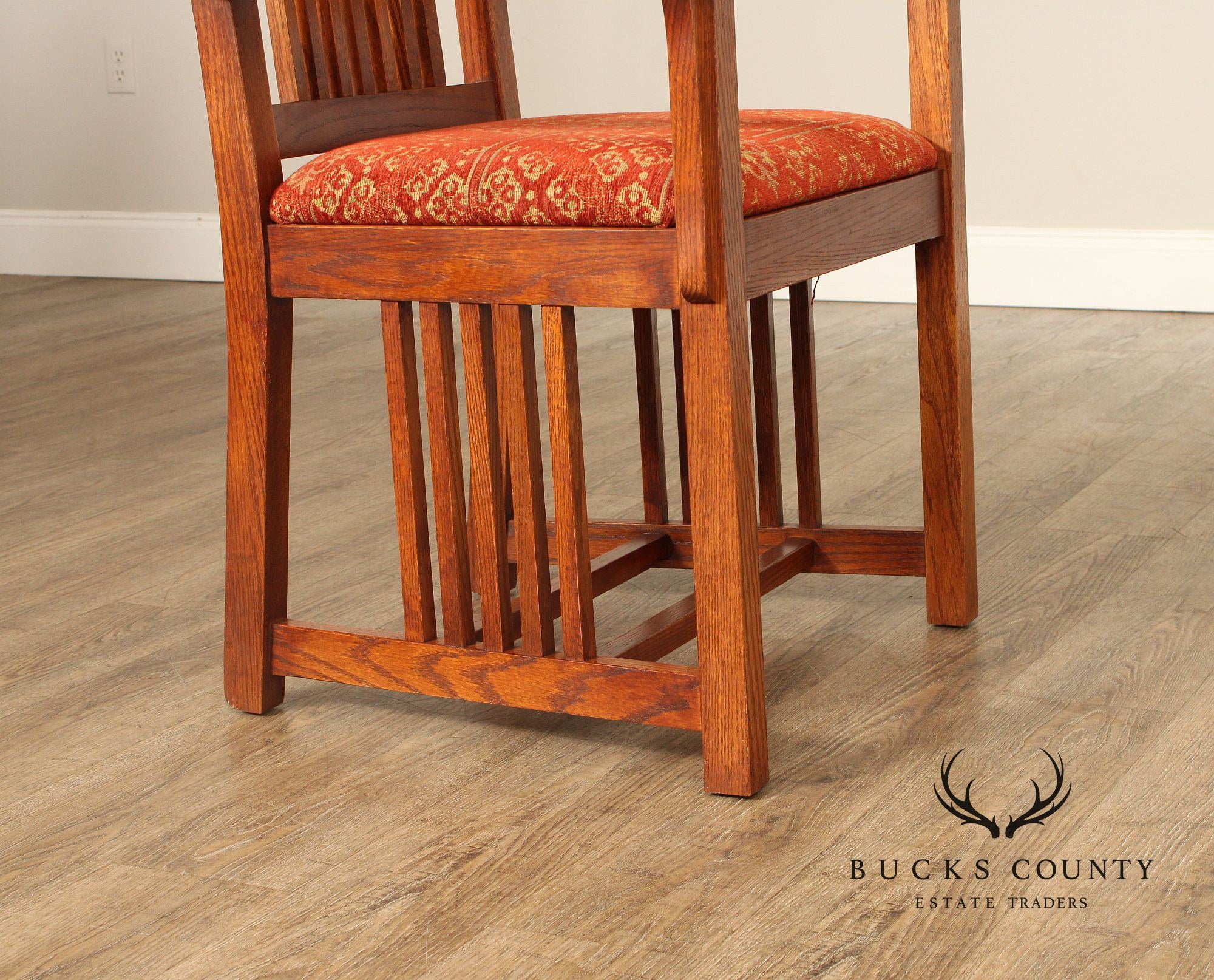 The Michaels Company Mission Style Set Of Six Oak Spindle Dining Chairs