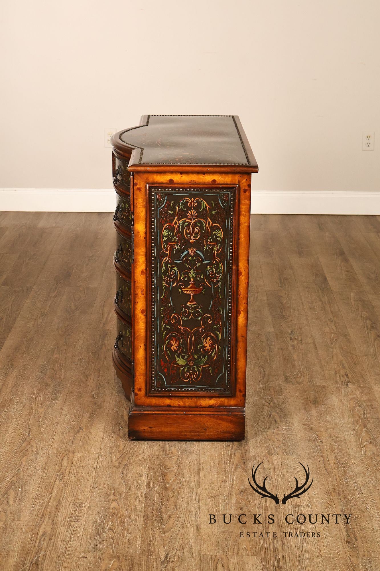 Theodore Alexander Decorated Chest With Drawers And Cabinet Doors
