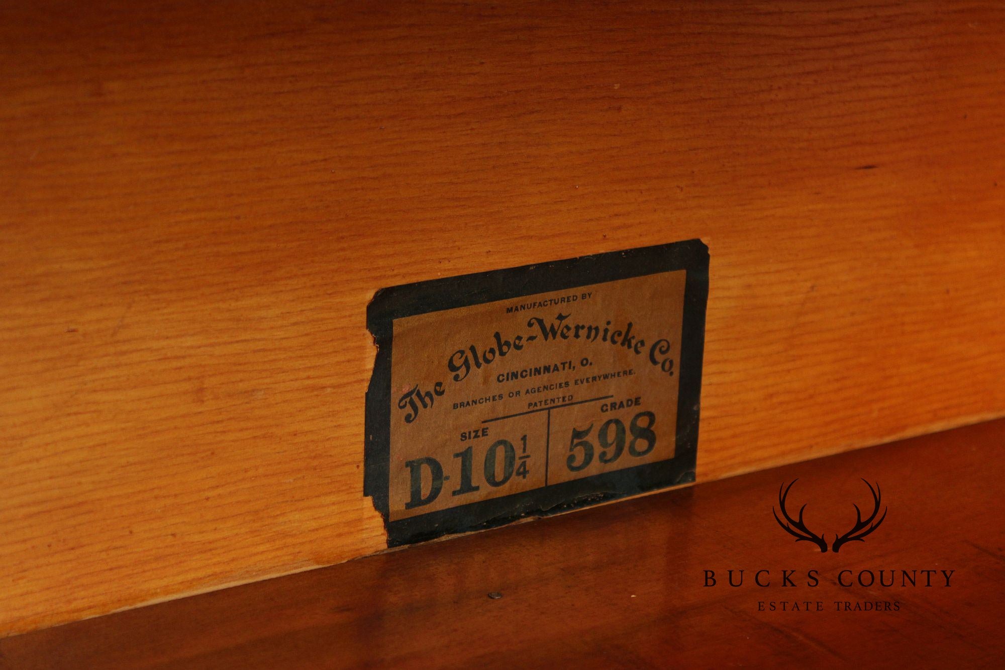 Globe Wernicke Antique Mahogany Four-Section Barrister Bookcase