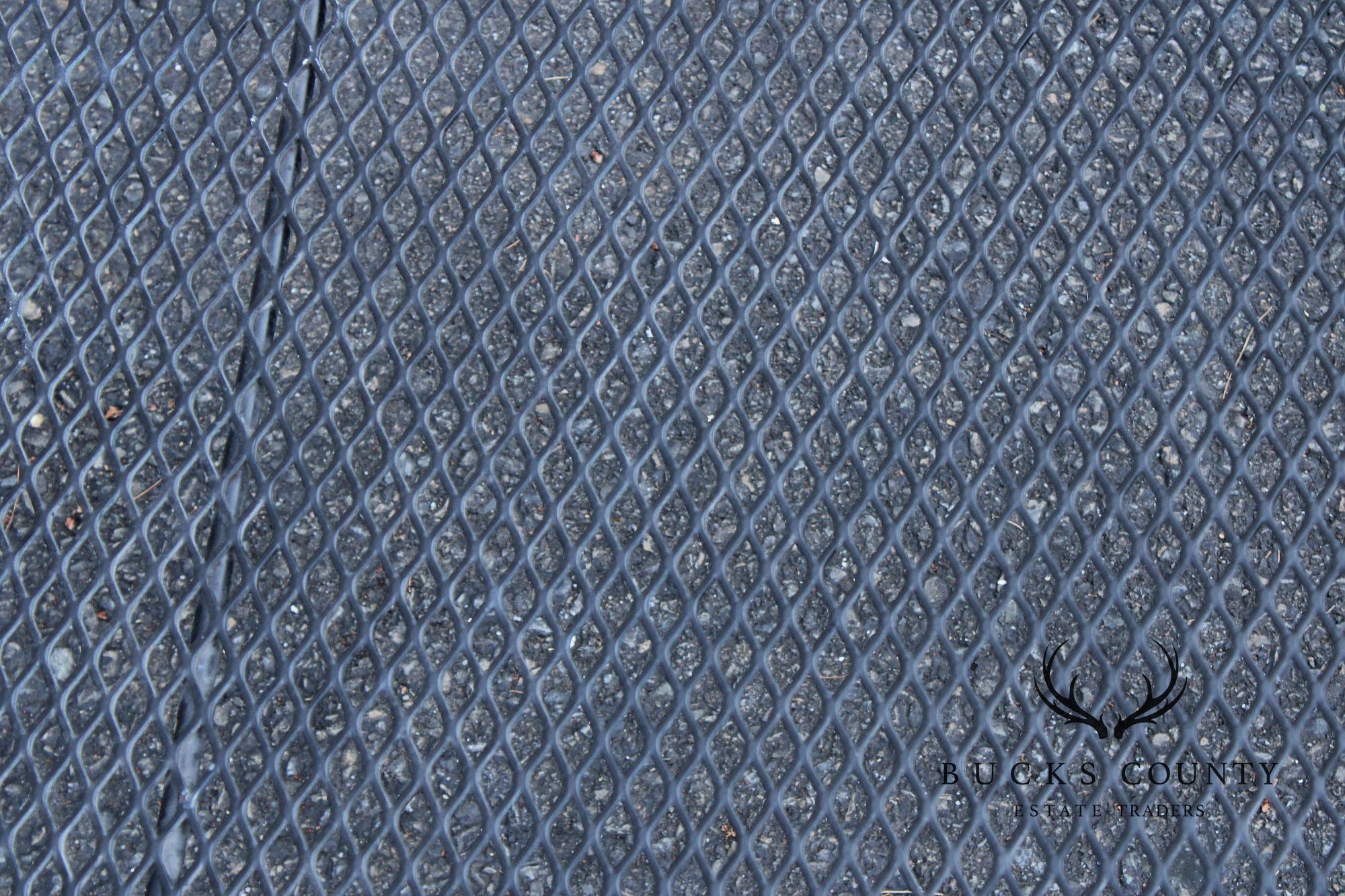 Vintage Wrought Iron Outdoor Patio Chaise Lounge