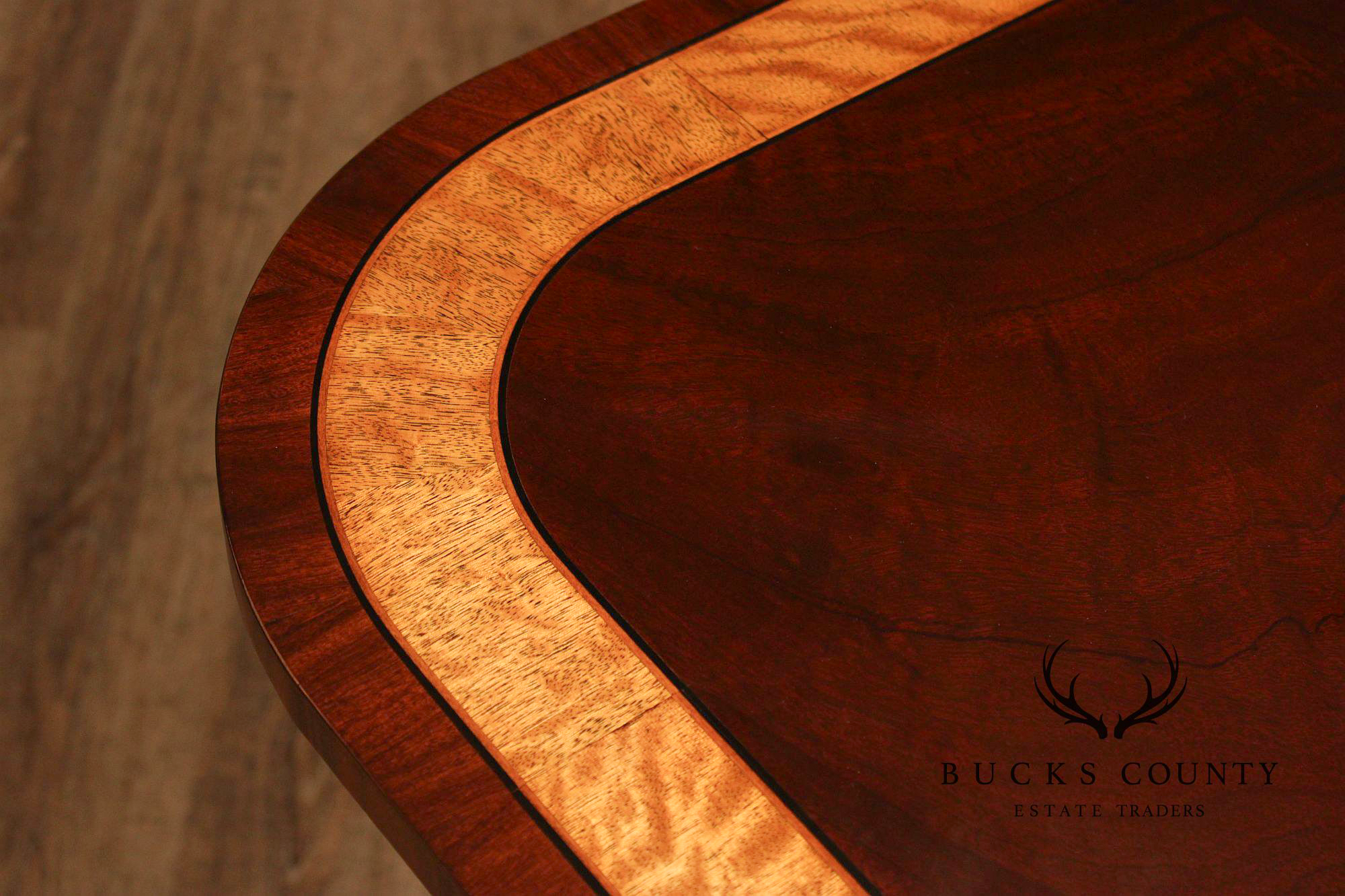 Henredon Natchez Mahogany Double Pedestal Dining Table With Three Leaves