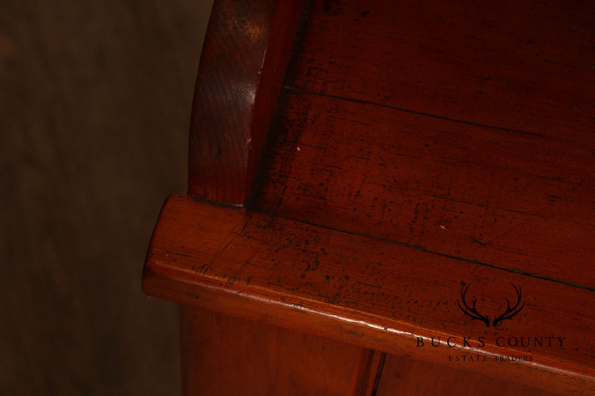 Antique American Country Pine Step-Back Cupboard Hutch