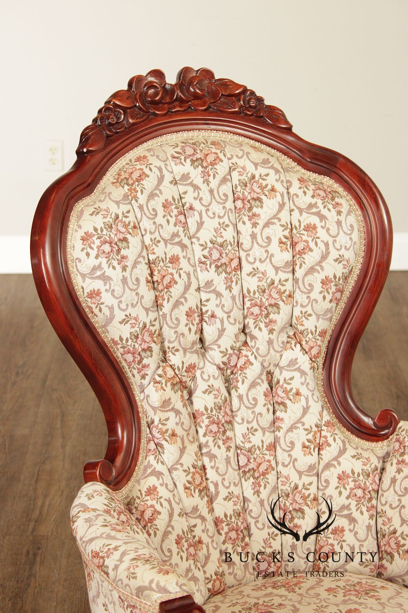 Kimball Furniture Victorian Style Pair of Parlor Armchairs