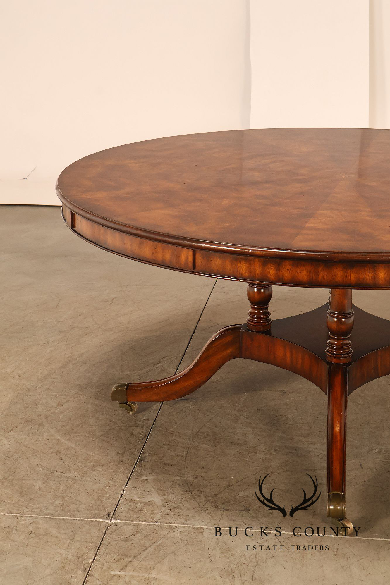 Maitland Smith 'Roundabout' Mahogany Expandable Dining Table