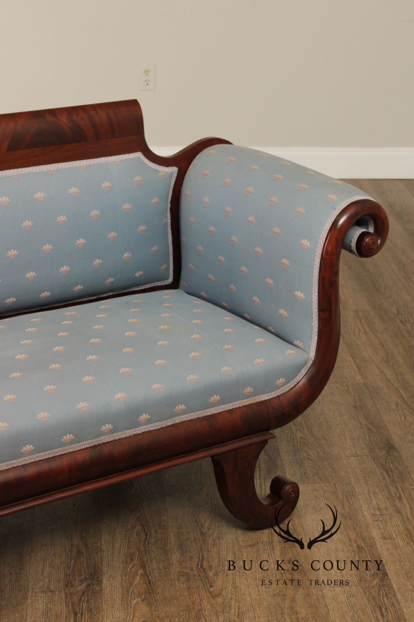 Antique American Empire Mahogany Sofa