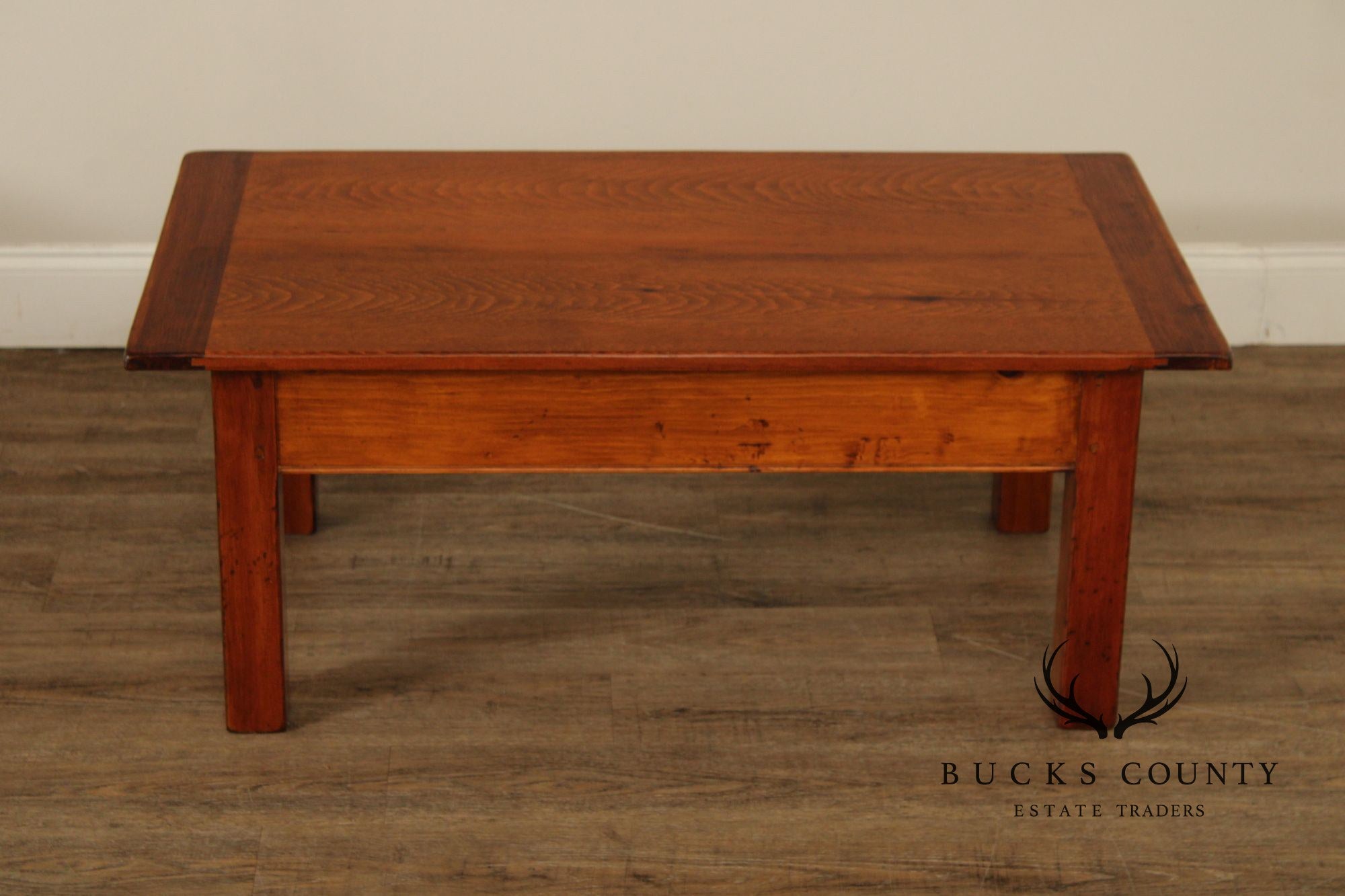 Rustic Mission Style Coffee Table With Drawer