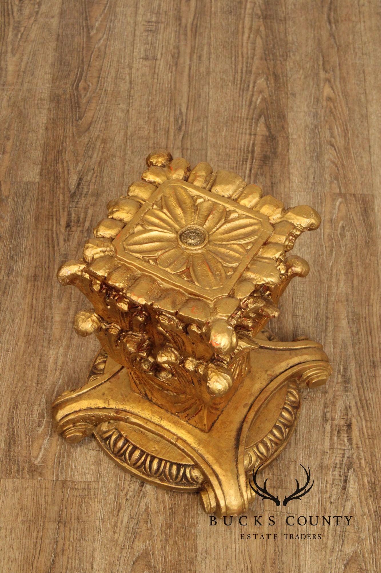 Hollywood Regency Vintage Giltwood Corinthian Capital