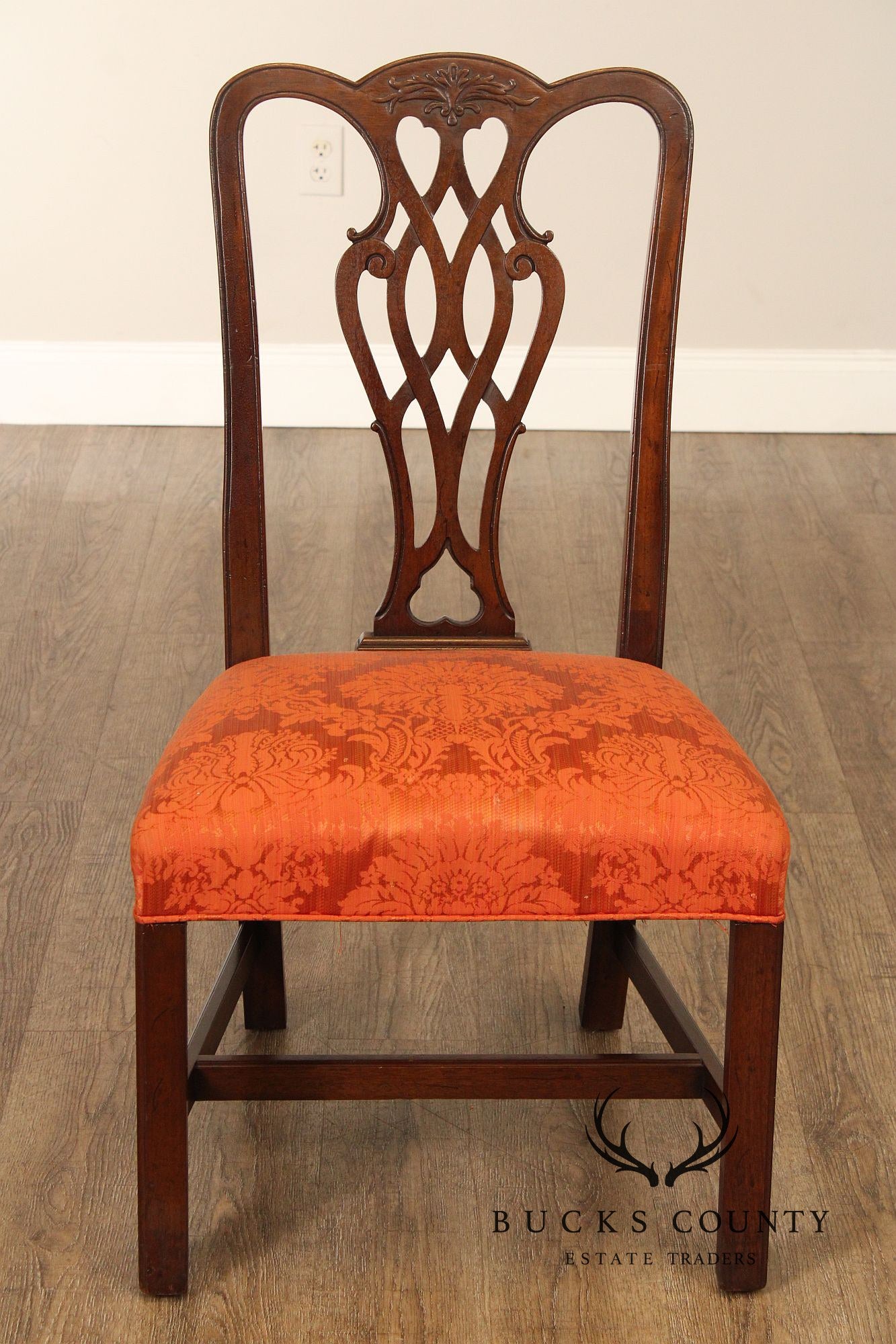 Henredon Chippendale Style Vintage Set of Six Mahogany Dining Chairs