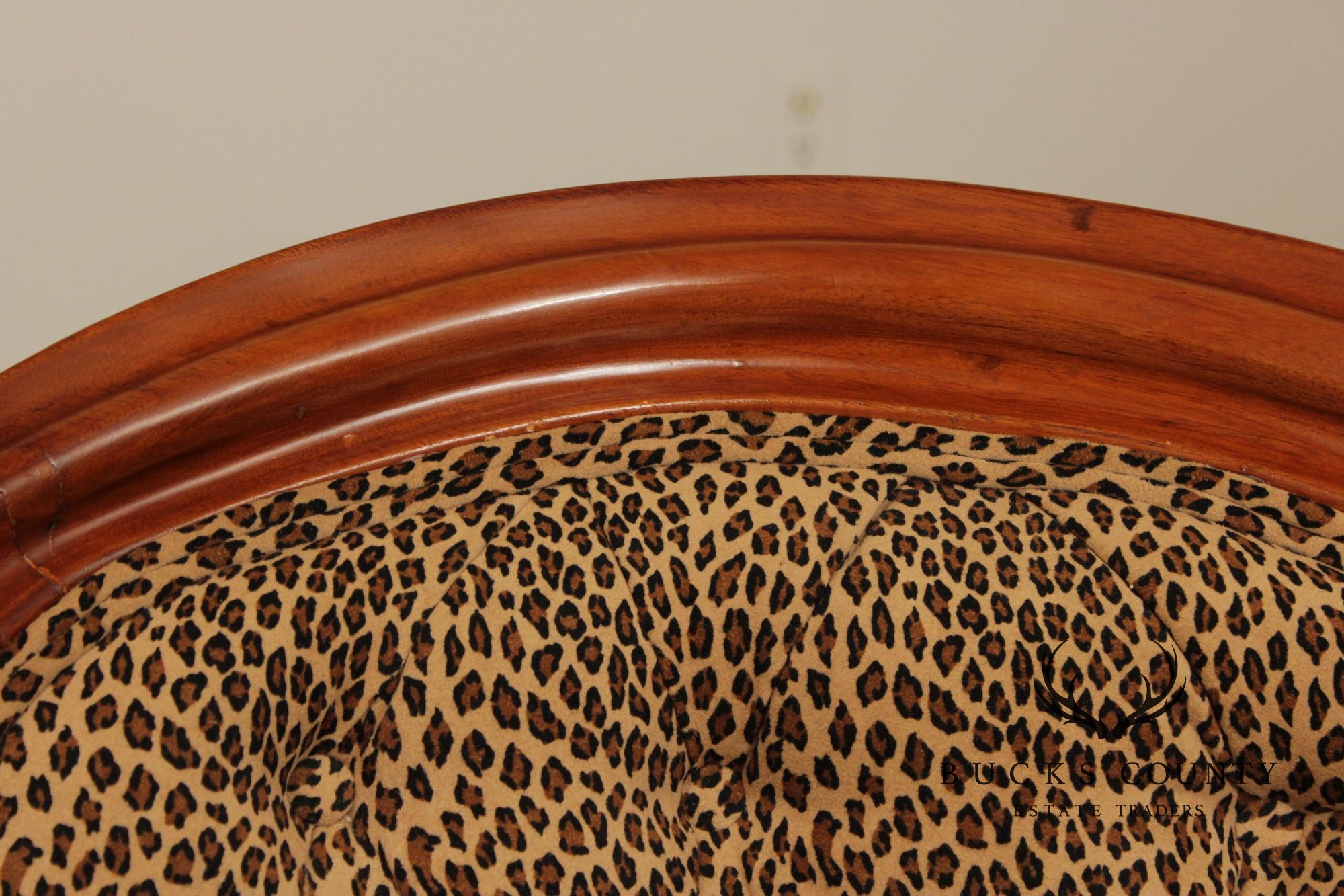 Antique Victorian Carved Walnut Frame Tufted Sofa