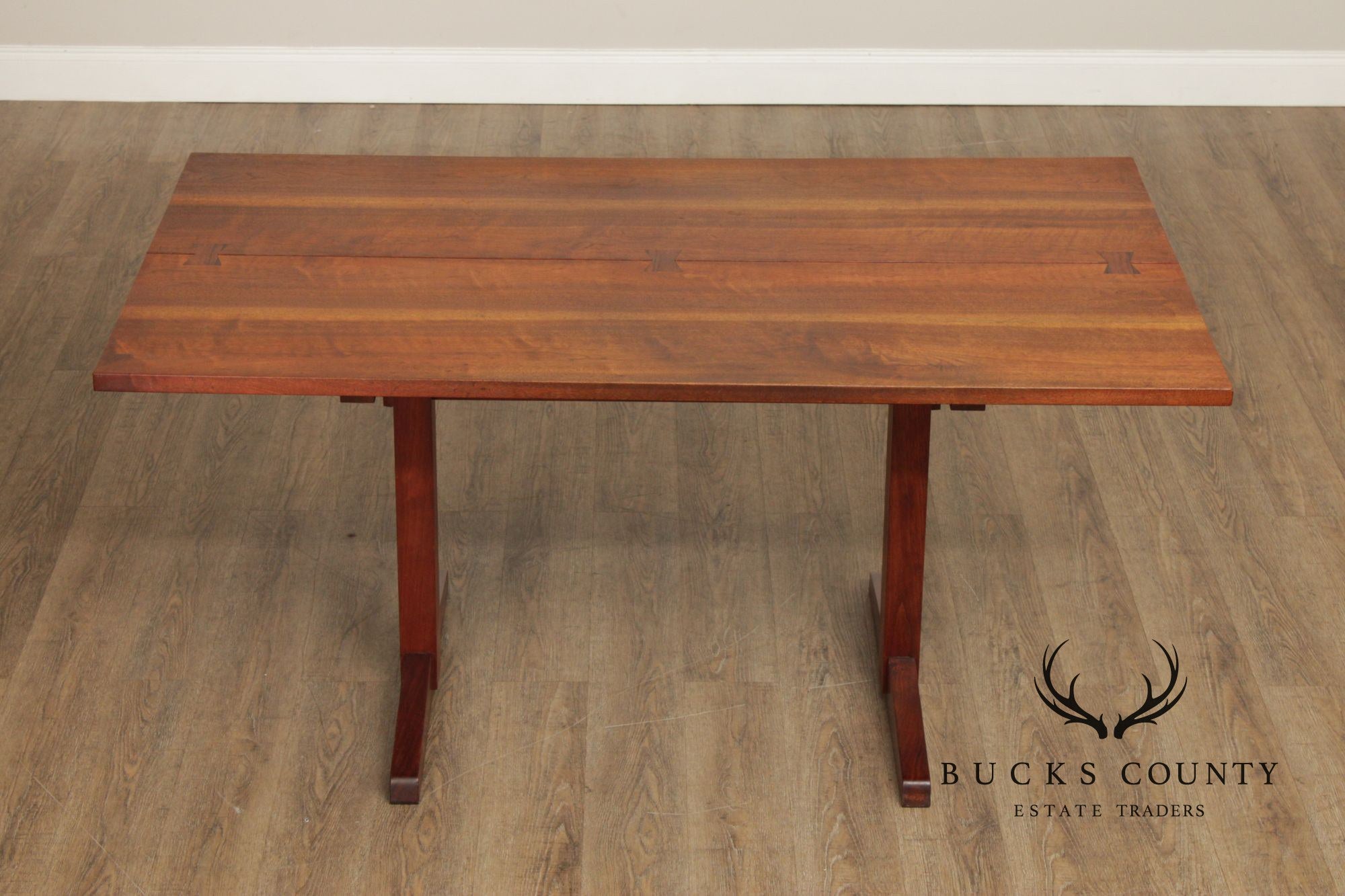 George Nakashima Walnut Trestle Trestle Dining Table Ca. 1962