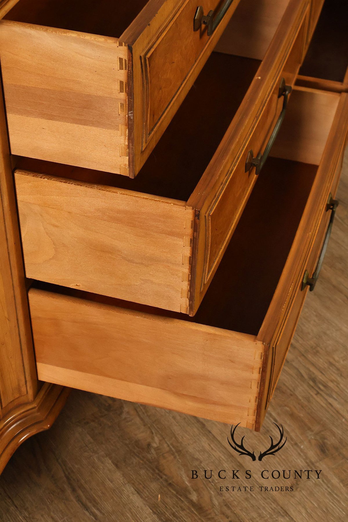 Italian Neoclassical Style Travertine Top Chest of Drawers