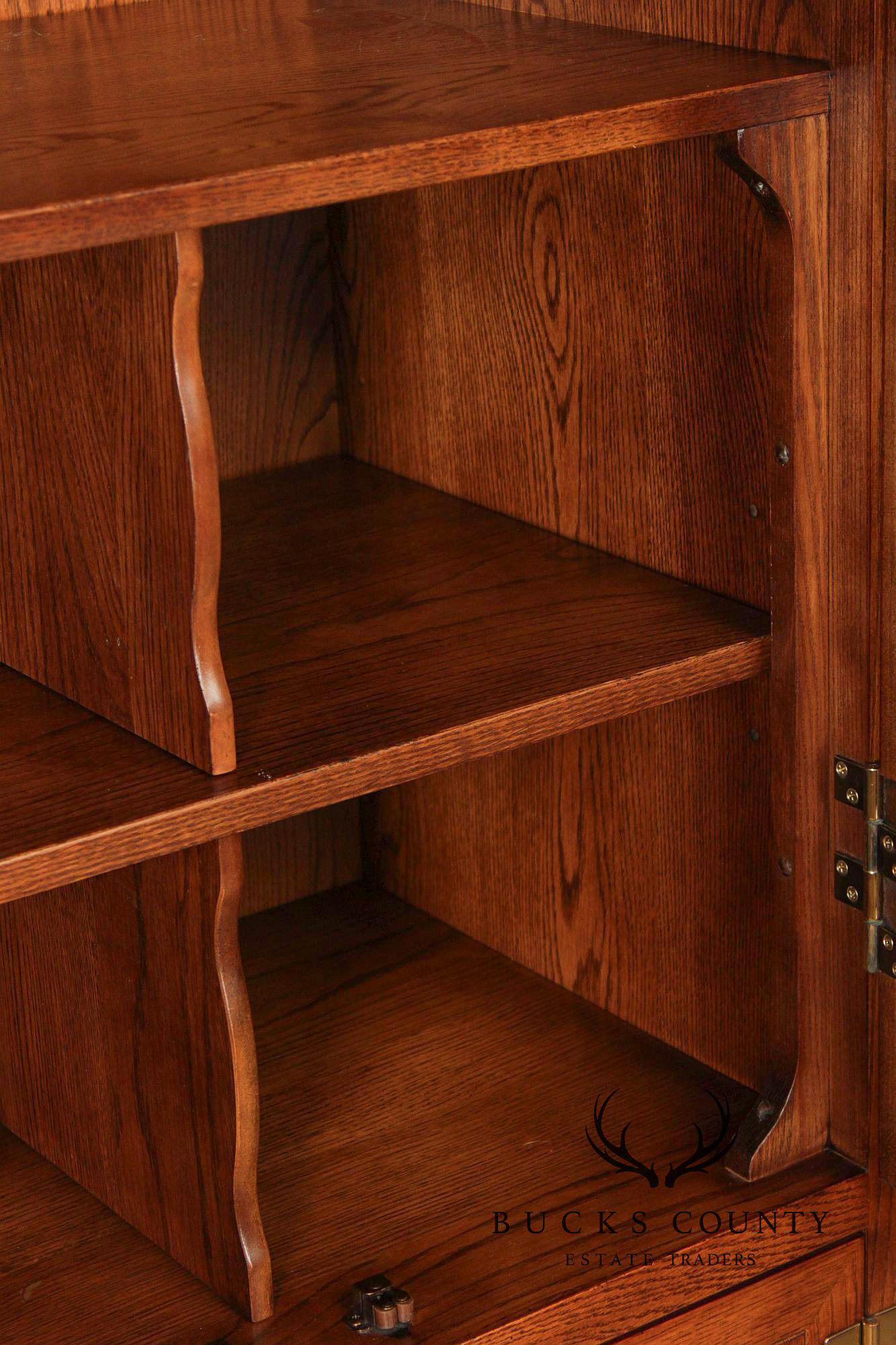 Henredon 'Scene One' Pair of Campaign Style Bedroom Armoire Cabinets