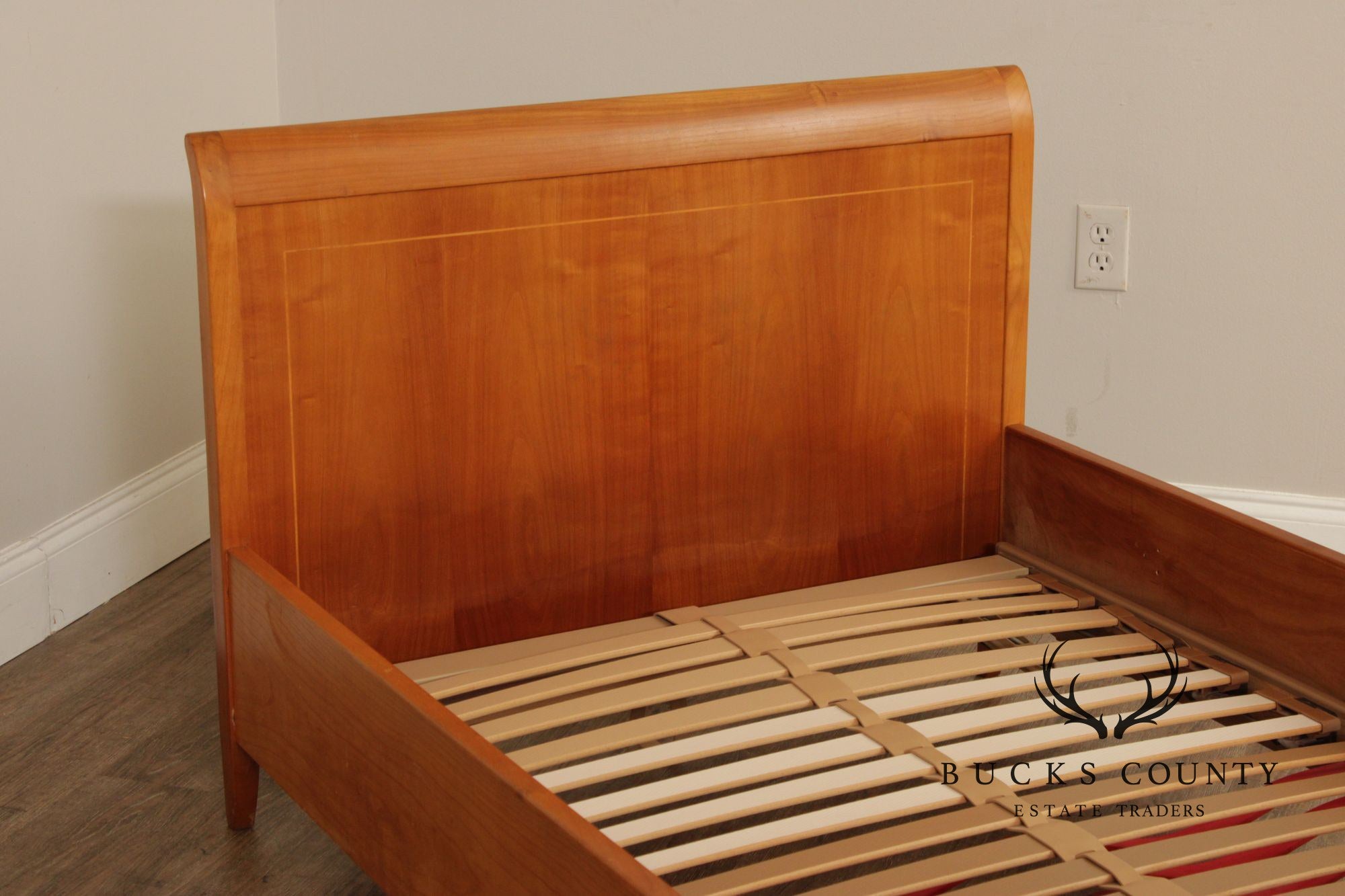 Vintage Pair of Cherry Twin Sleigh Beds