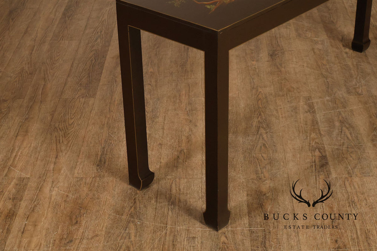 Custom Chinoiserie Style Painted Console Table