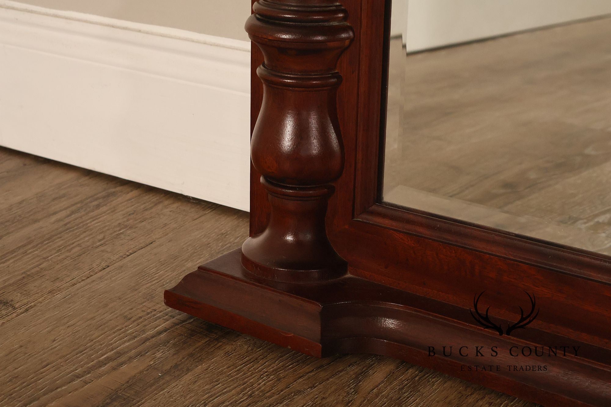 Neoclassical Style Carved Mahogany Wall Mirror