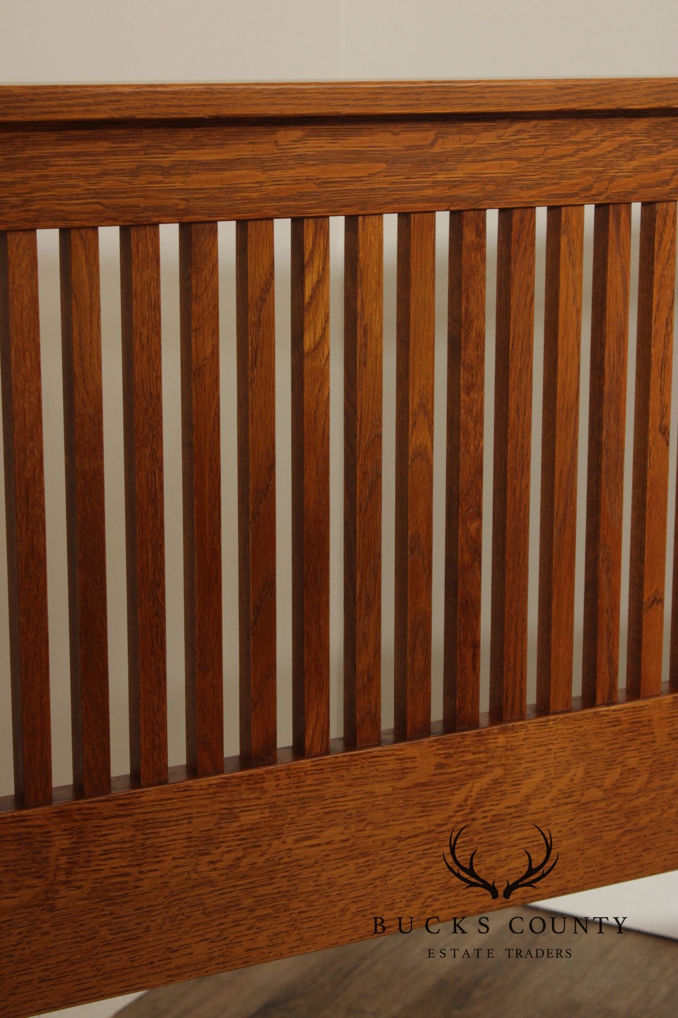 Stickley Mission Collection Oak Spindle Queen Bed