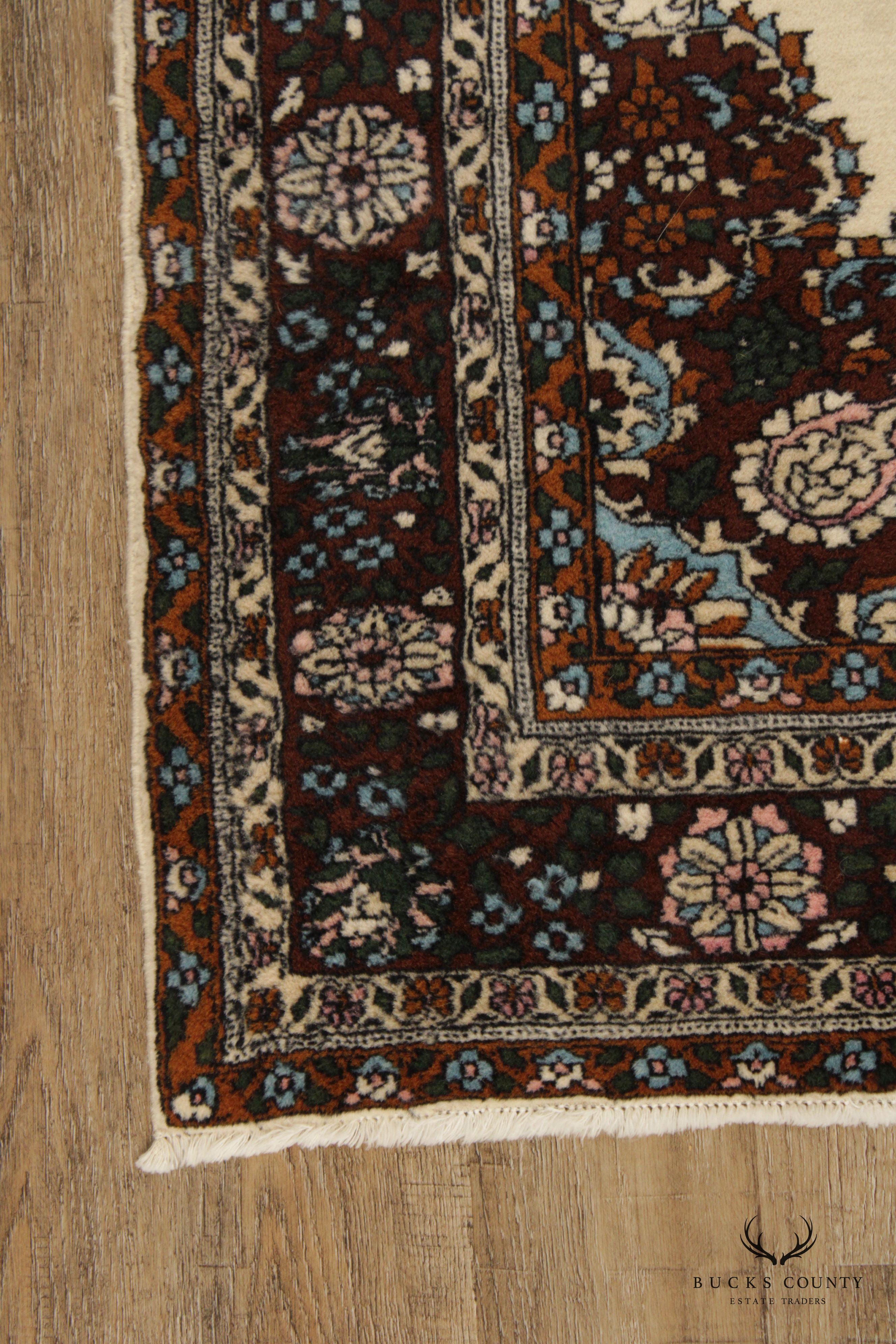Vintage Hand Woven Persian Wool Medallion Area Rug