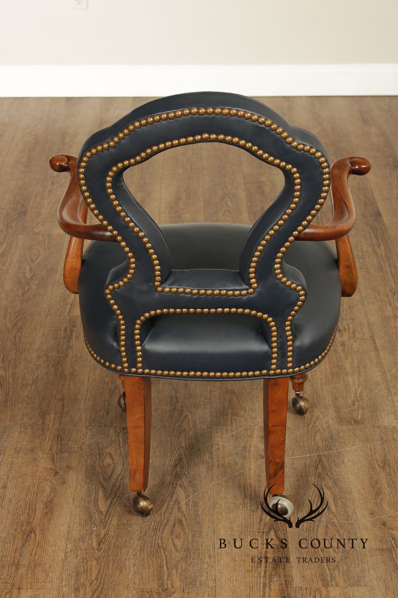 Century Furniture Set of Four Leather Armchairs