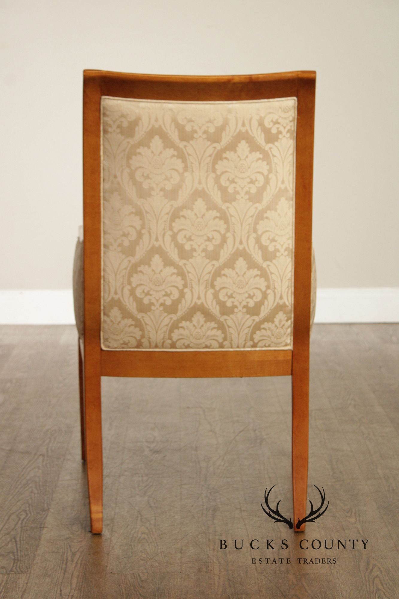 Hickory White Empire Style Set of Eight Maple Dining Chairs