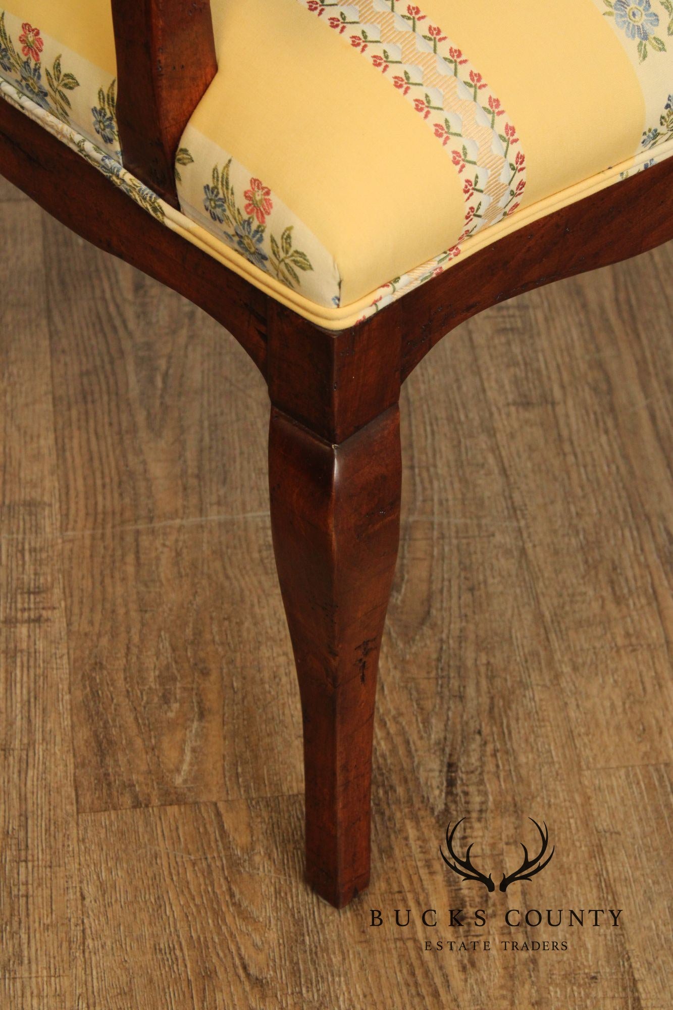 Guy Chaddock French Country Style Set Of Eight Ladder Back Dining Chairs