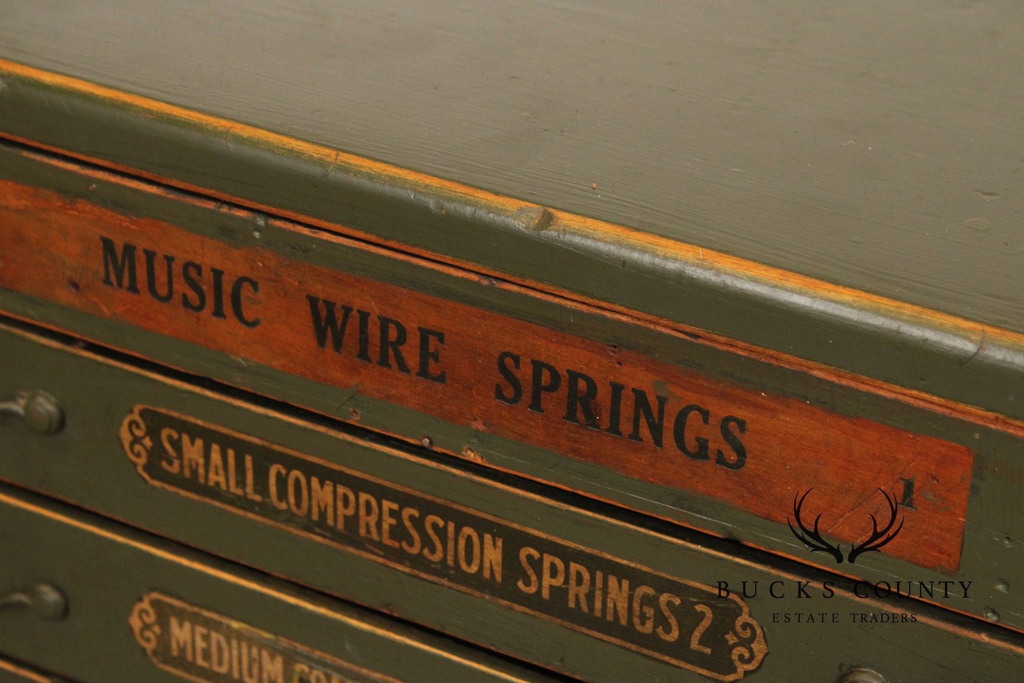 Antique Country Store Compression Spring Cabinet