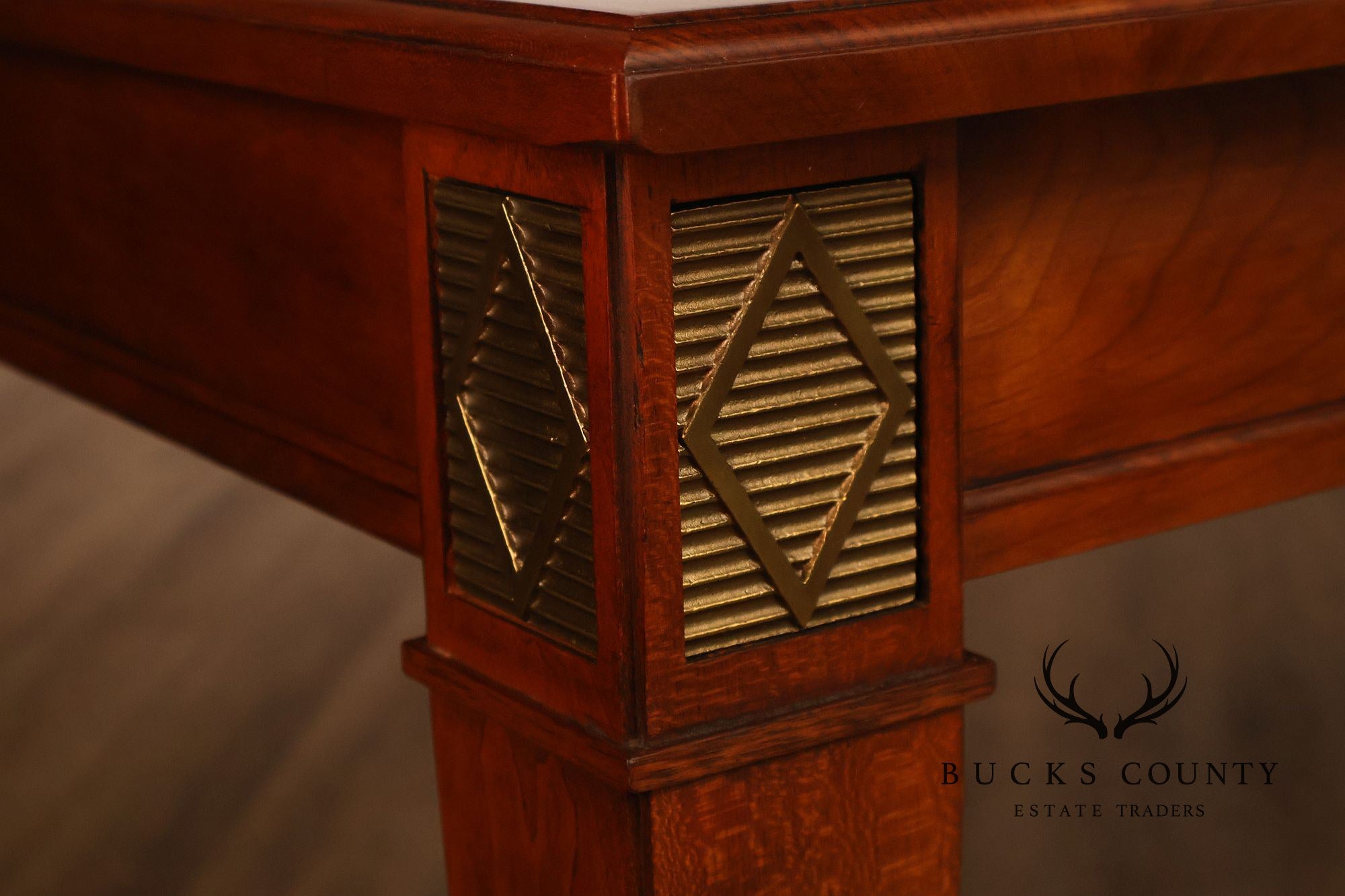 Stickley Directoire Style Cherry Dining Table With Two Leaves