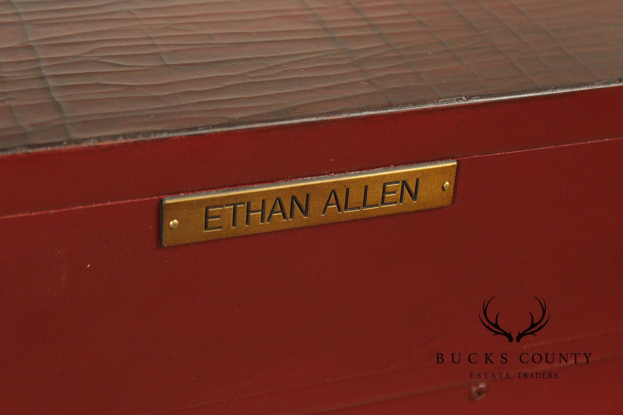 Ethan Allen Chinoiserie Decorated Demilune Cabinet