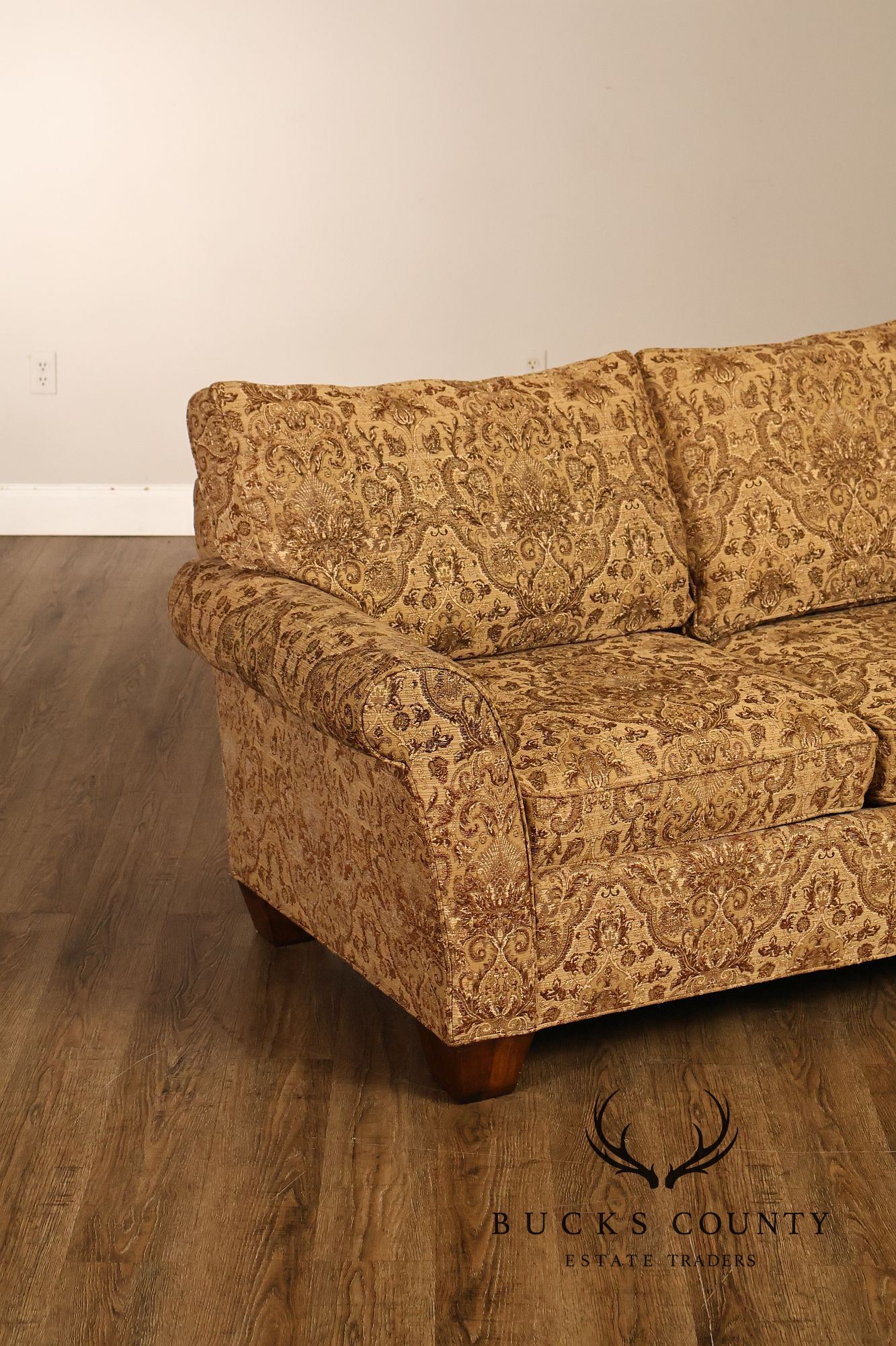 Stickley Fine Upholstery Traditional Three Cushion Sofa