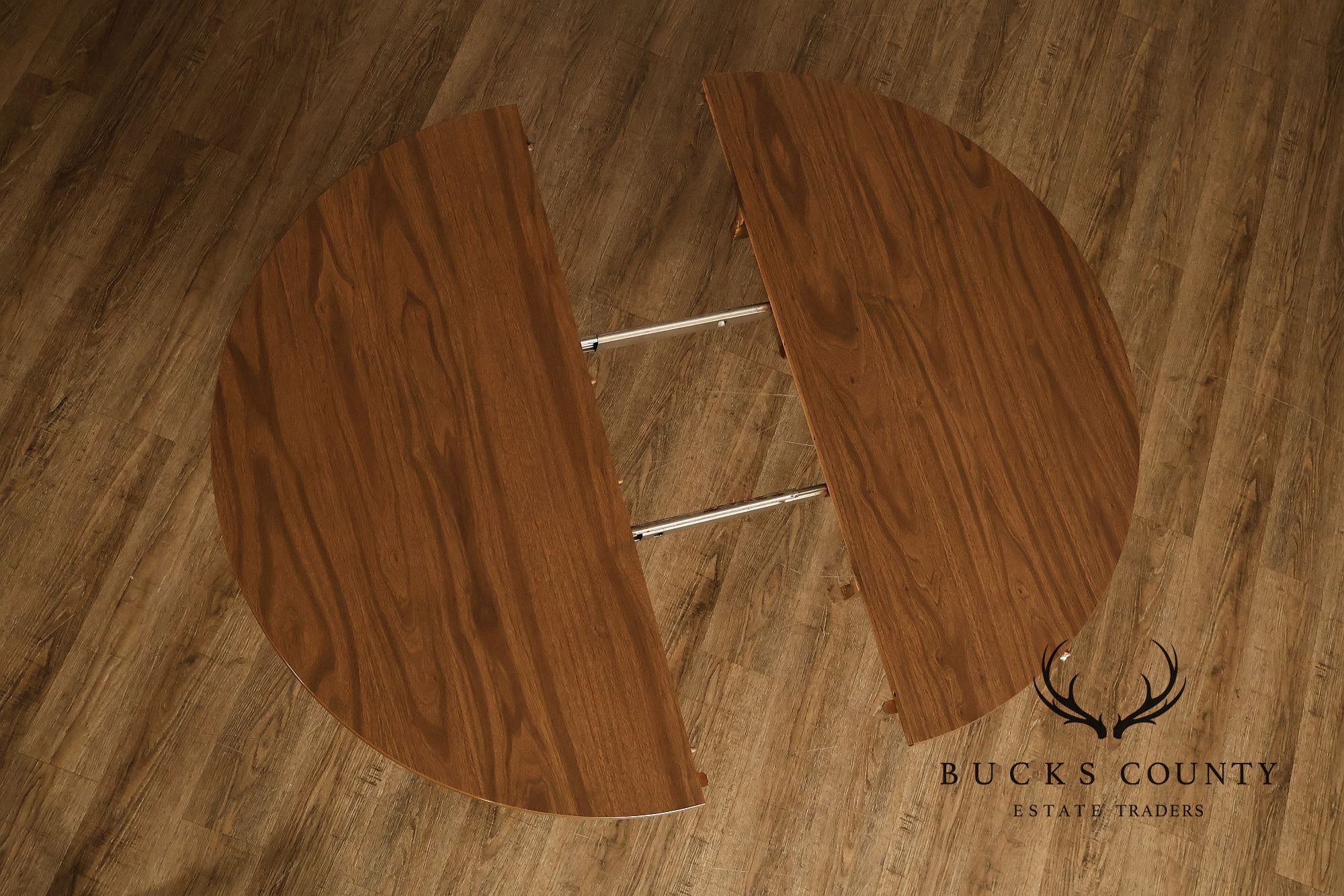 Mid Century Modern Round Expandable Dining Table