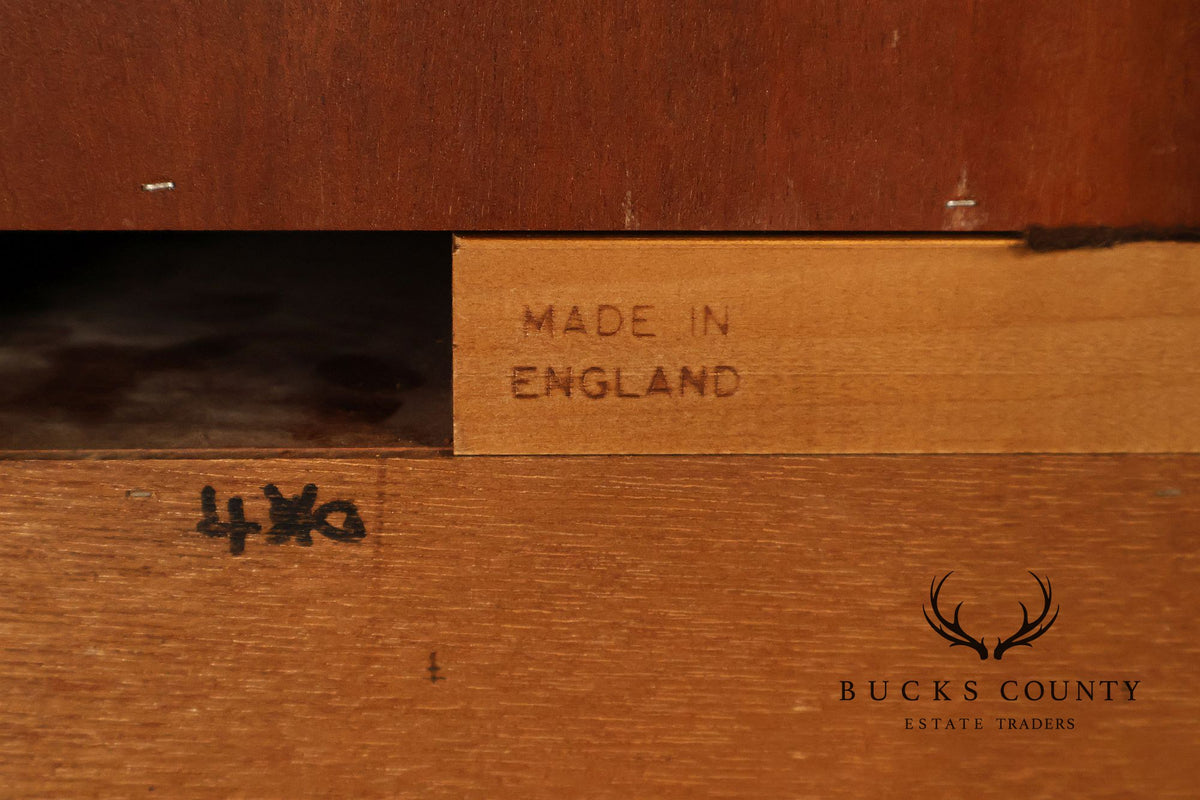 Bevan Funnell Reprodux English Georgian Style Inlaid Mahogany Breakfront