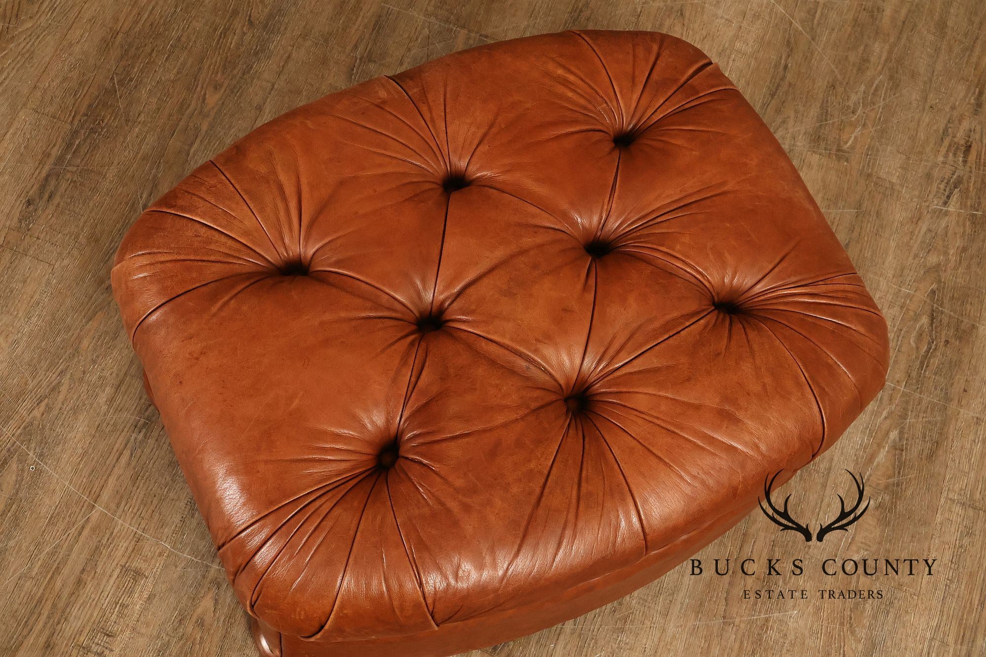 La-Z-Boy Tufted Leather Recliner Chair and Ottoman