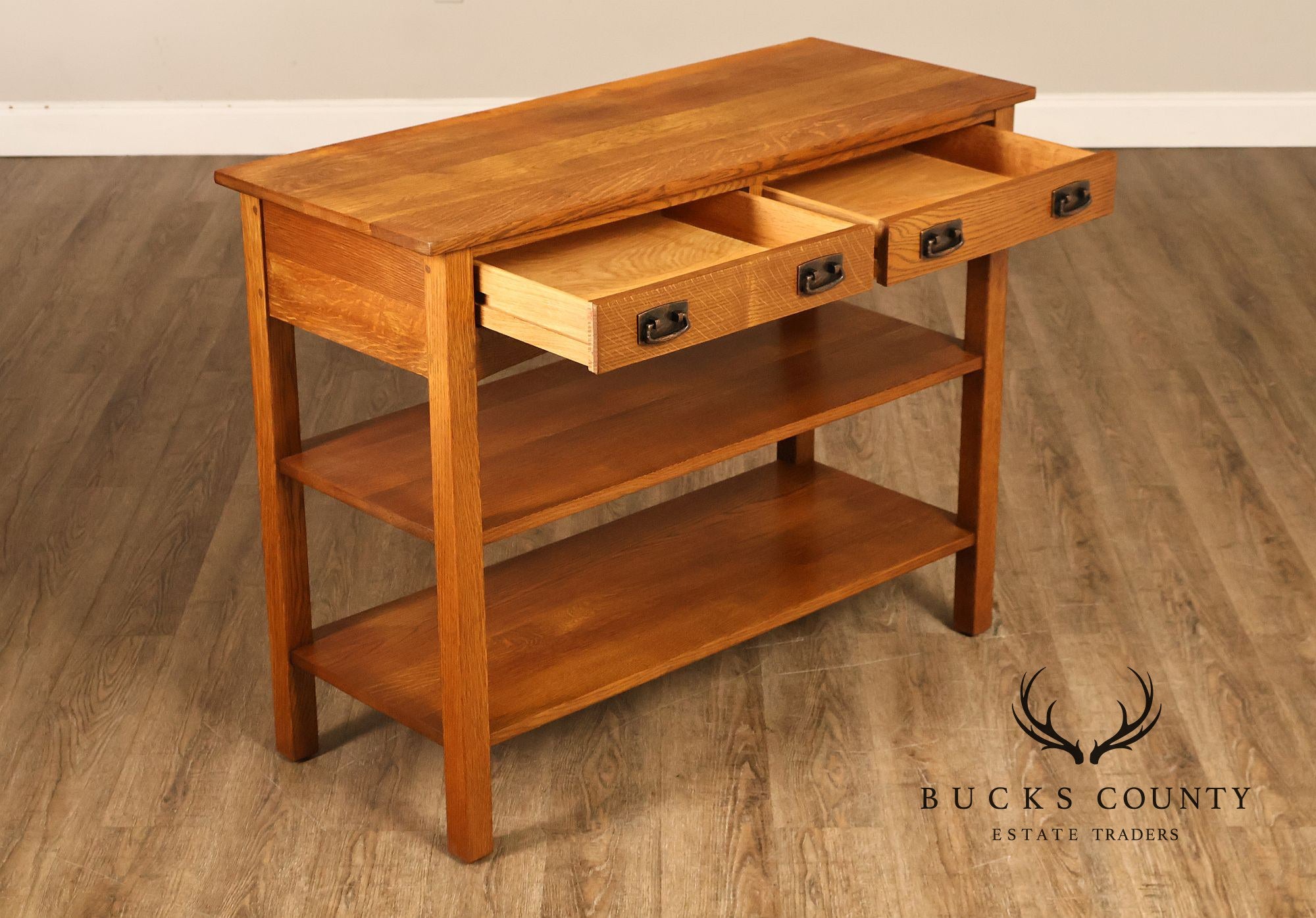 Stickley Mission Collection Oak Console Sofa Table