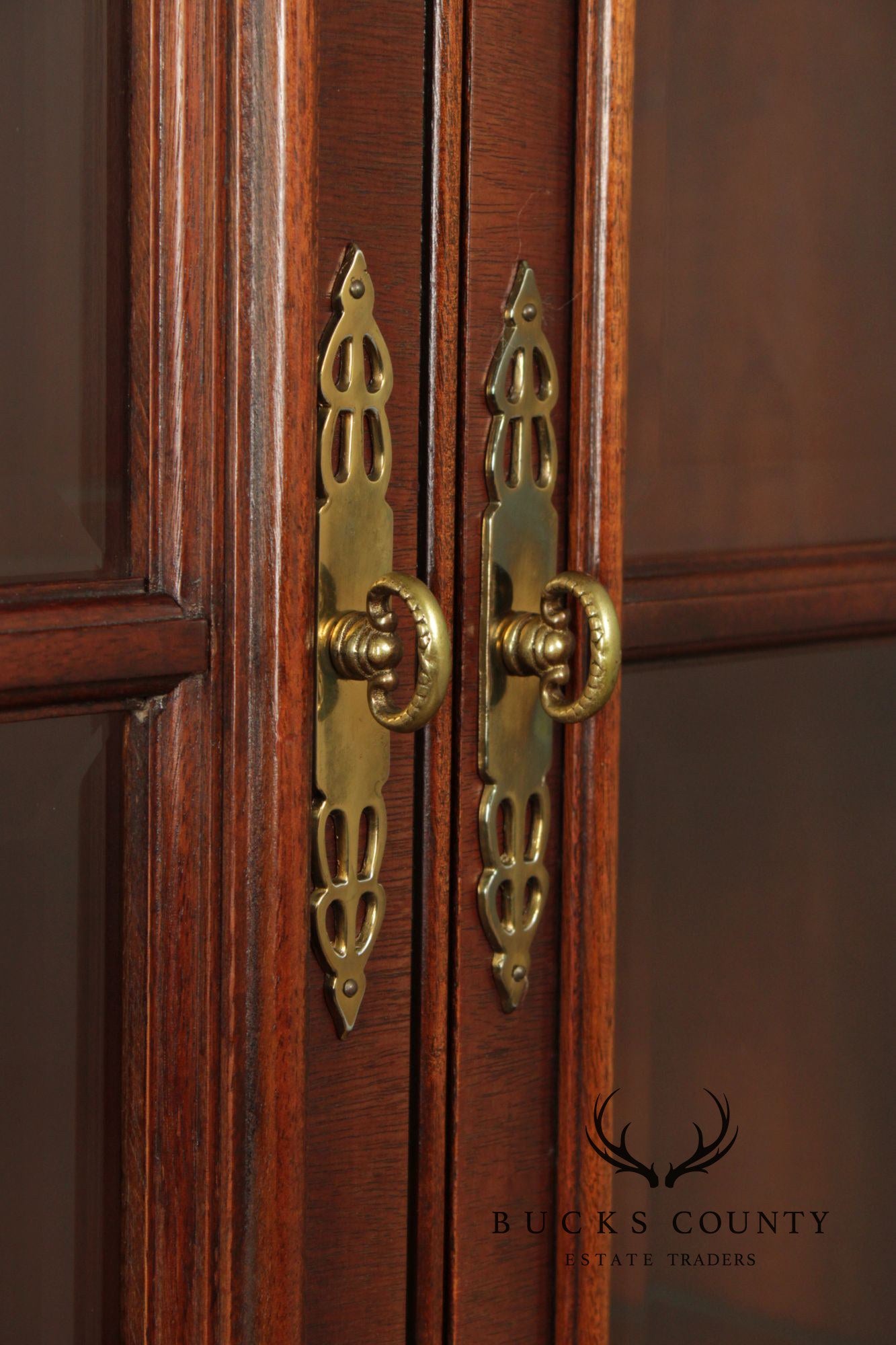 Hickory Chair Mahogany Breakfront China Cabinet
