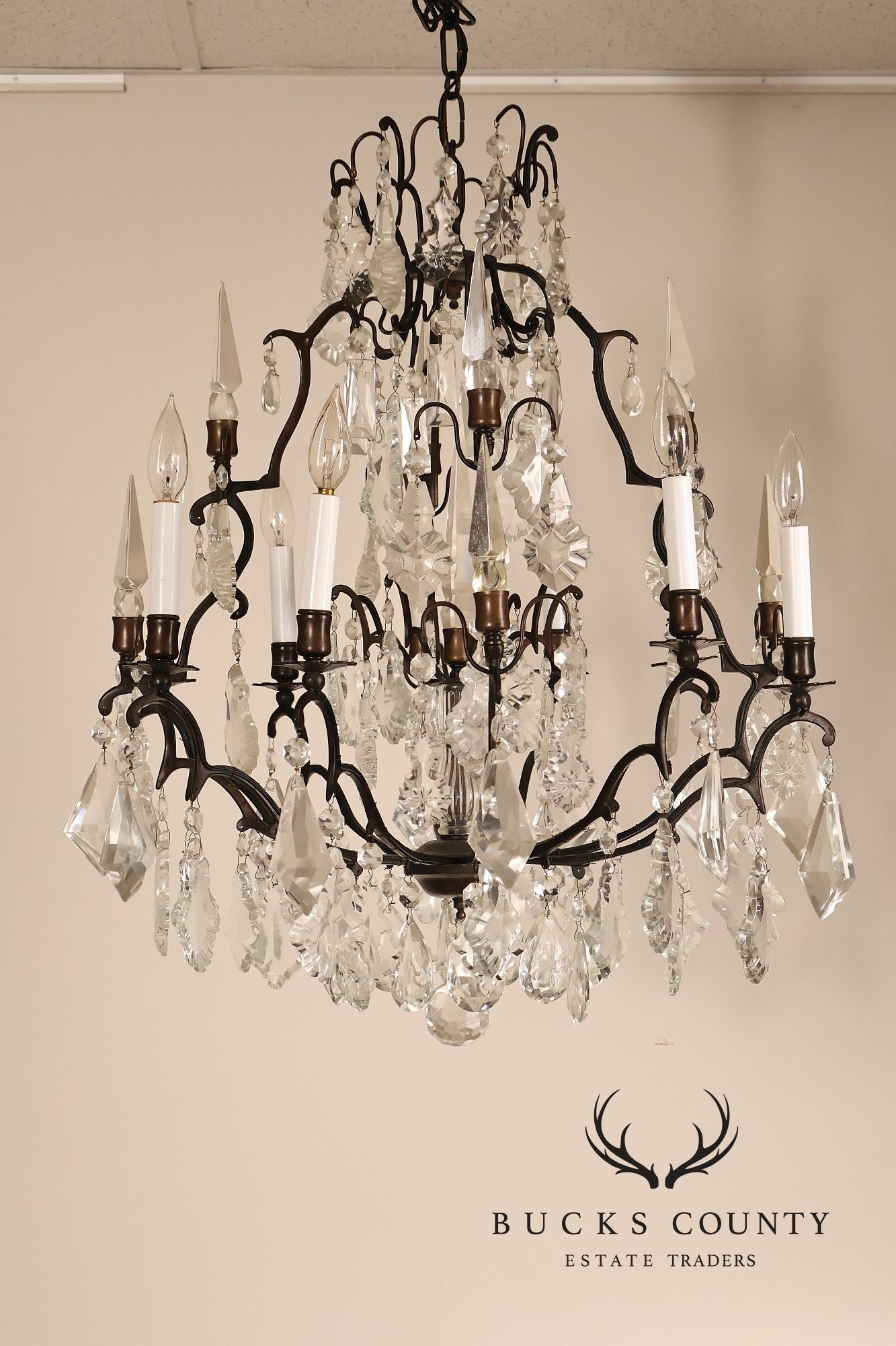 Versailles Style Crystal And Bronze Chandelier