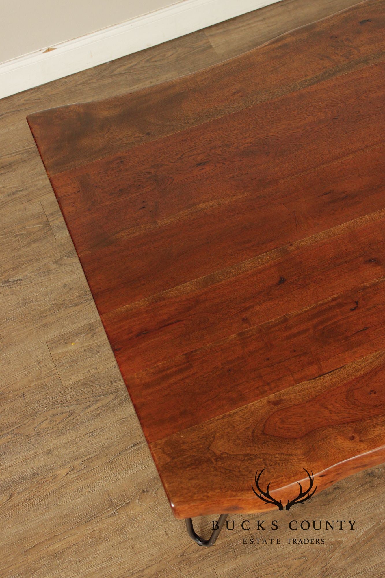 Live Edge Solid Acacia Wood Butterfly Joint Dining Table