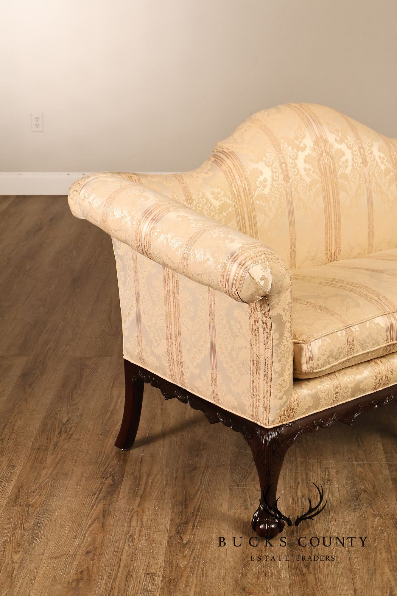 Century Furniture Chippendale Style Pair of Mahogany Sofas