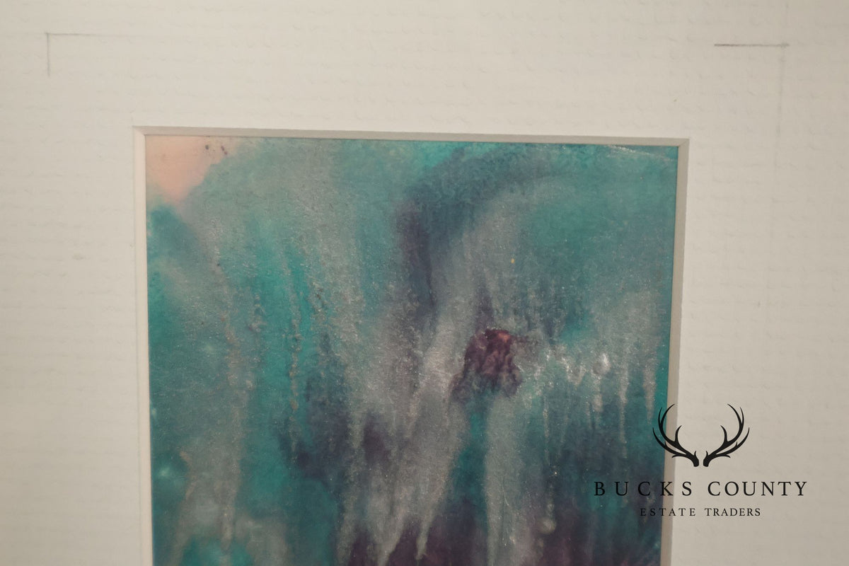 Suzanne Marinell Pair of Melted Wax Abstract Paintings