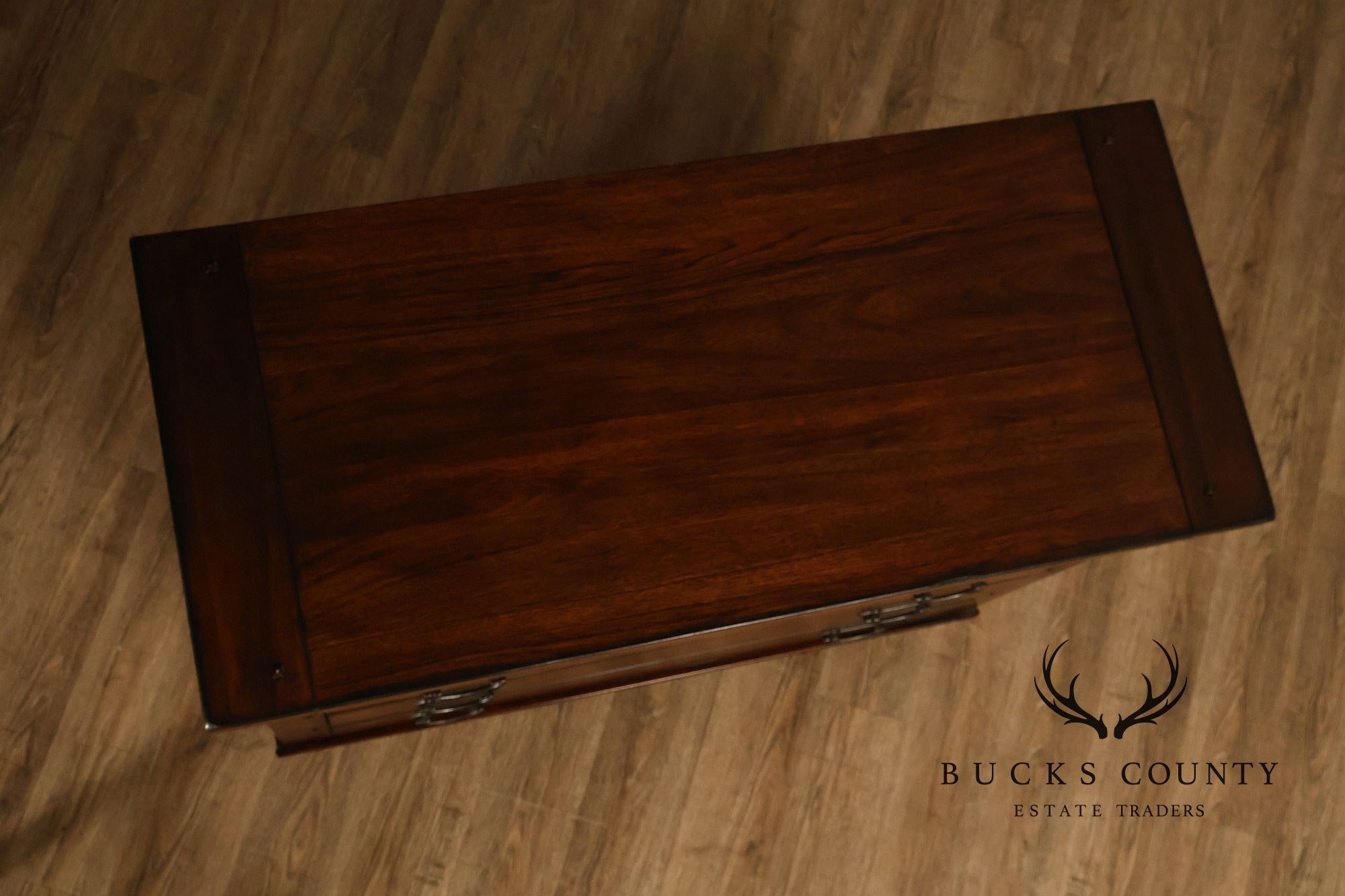 Mission Style Media Chest With Open Storage