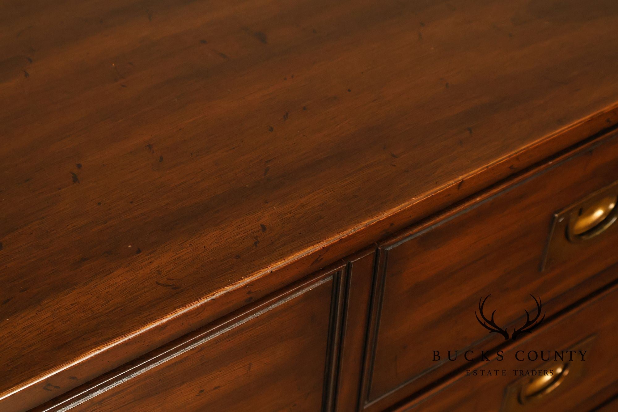 Heritage 'Kingsbridge' Collection Vintage Mahogany Campaign Style Long Dresser
