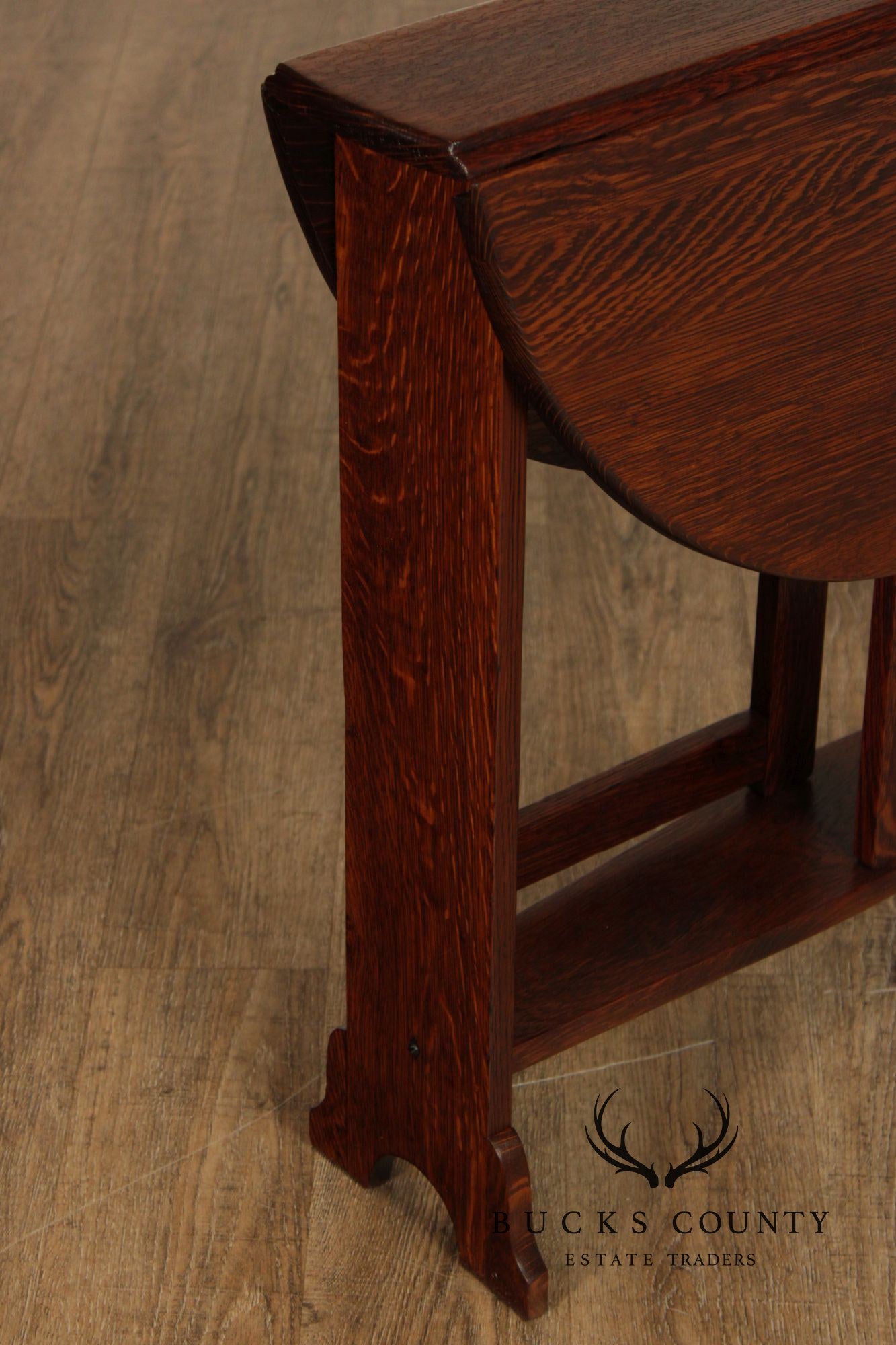 Antique Mission Oak Drop Leaf Table