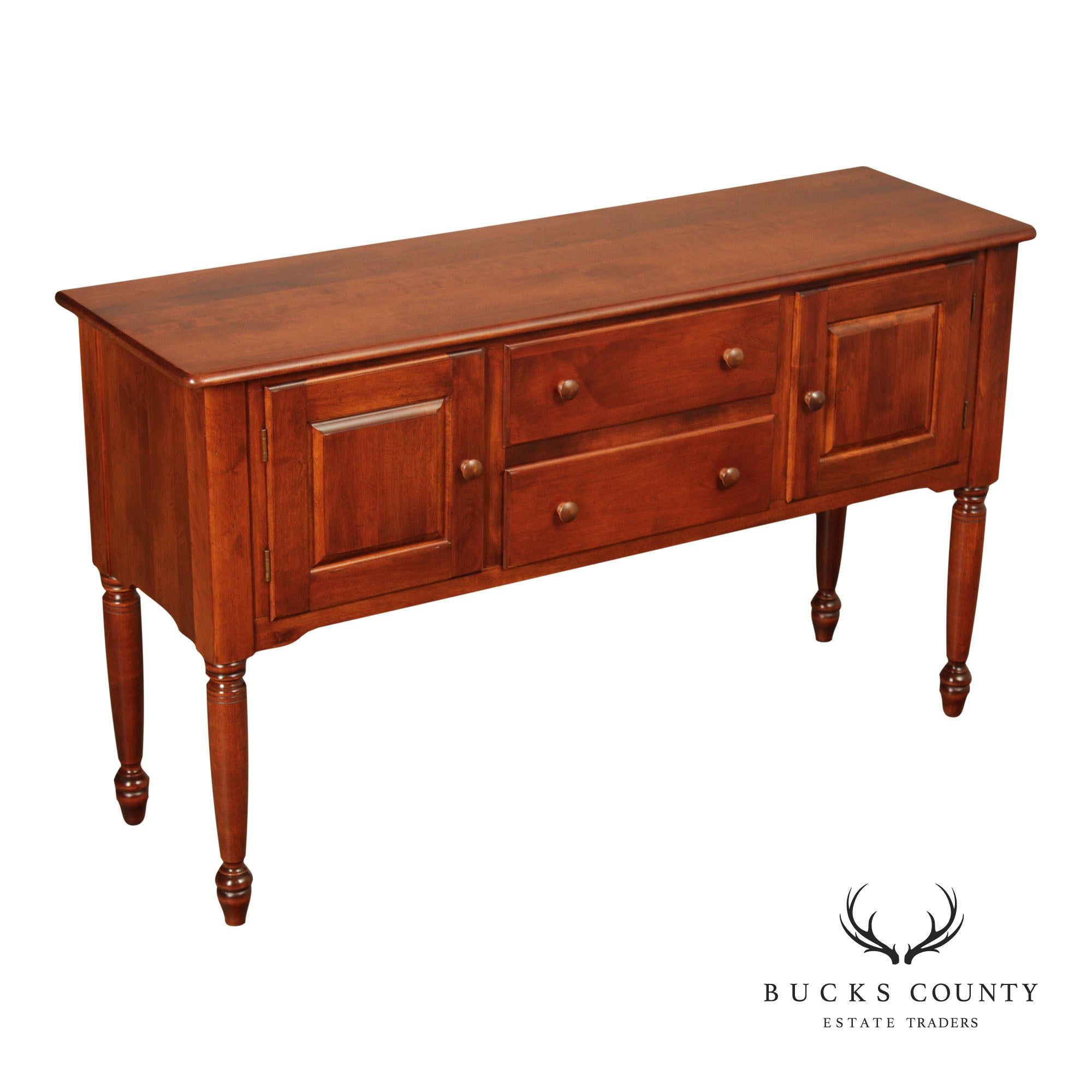 NICHOLS & STONE MAPLE SERVER SIDEBOARD WITH FLUTED LEGS