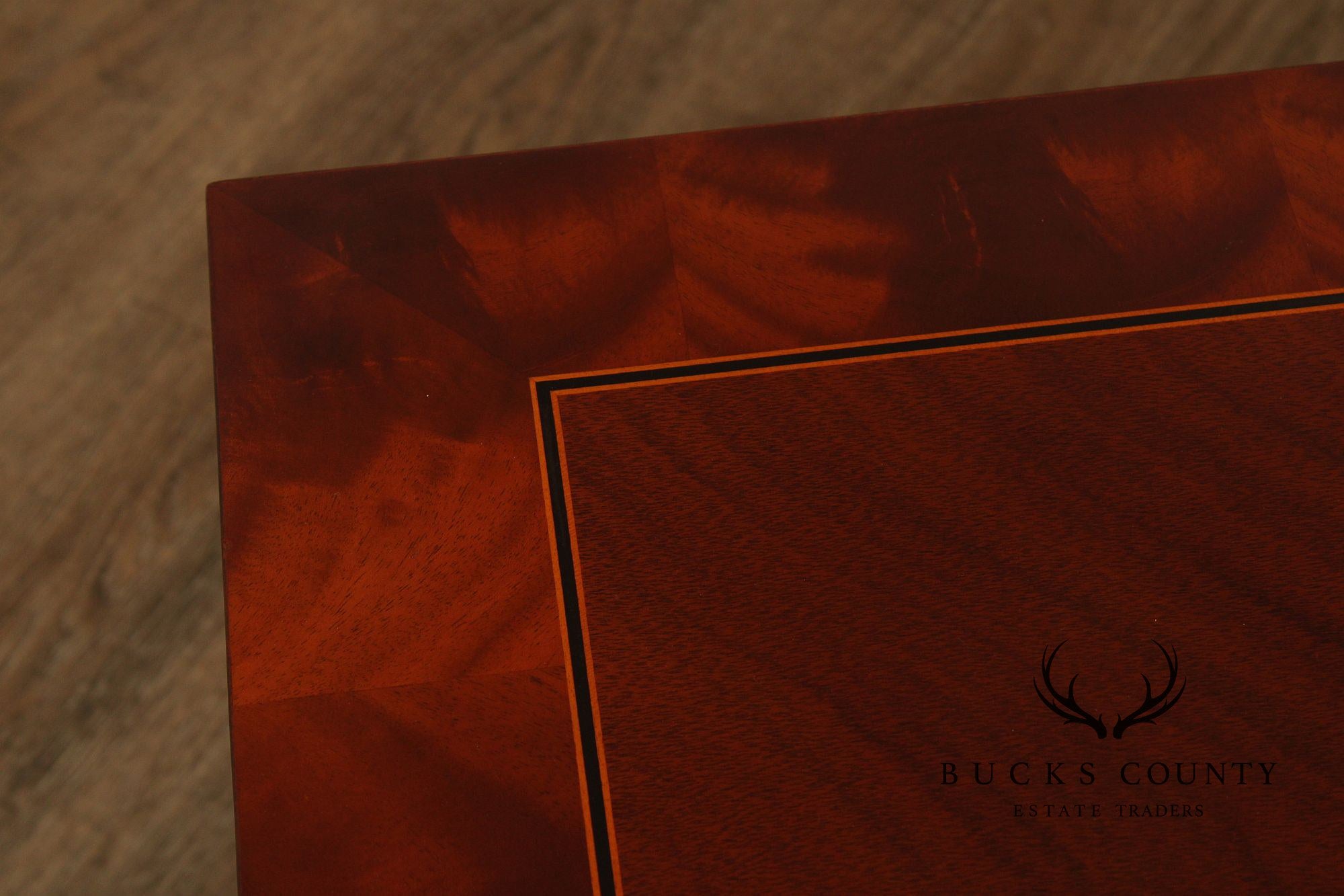 Kindel Empire Style Partial Gilt Carved Mahogany Coffee Table