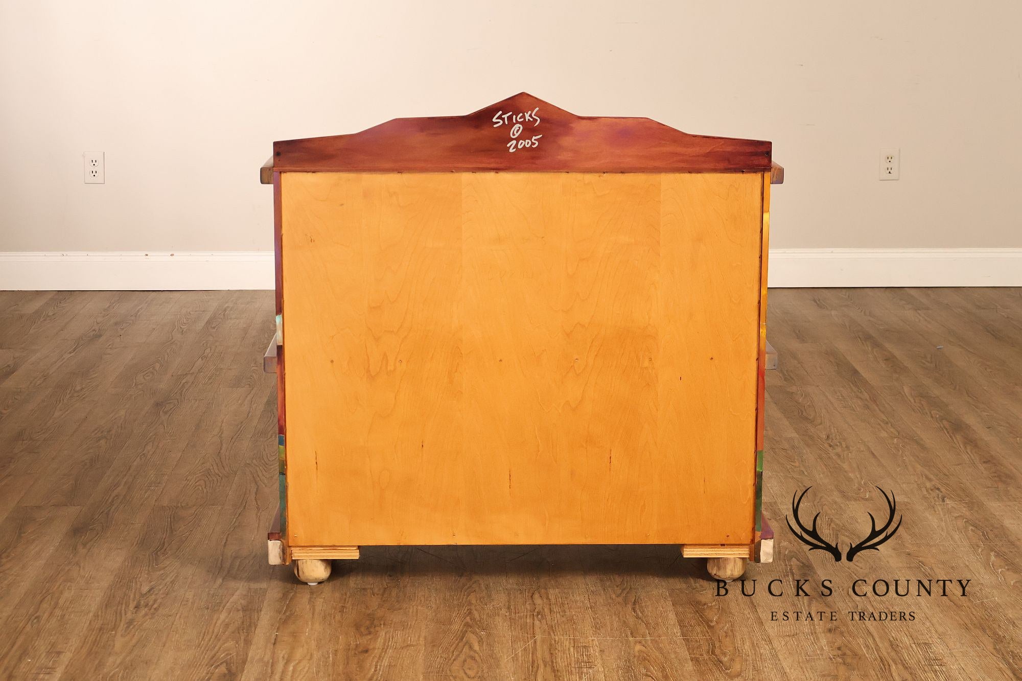 Sticks Artisan Hand Painted Open Bookcase