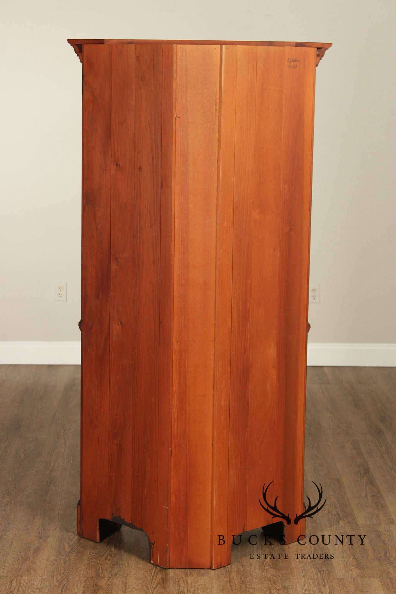 Chippendale Style Benchmade Cherry Corner Cabinet