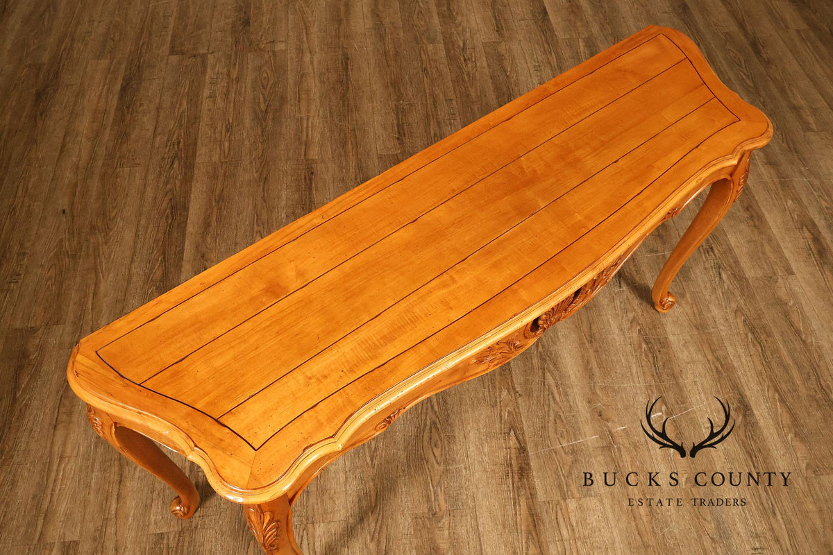 Ethan Allen 'Legacy' Carved Maple Console