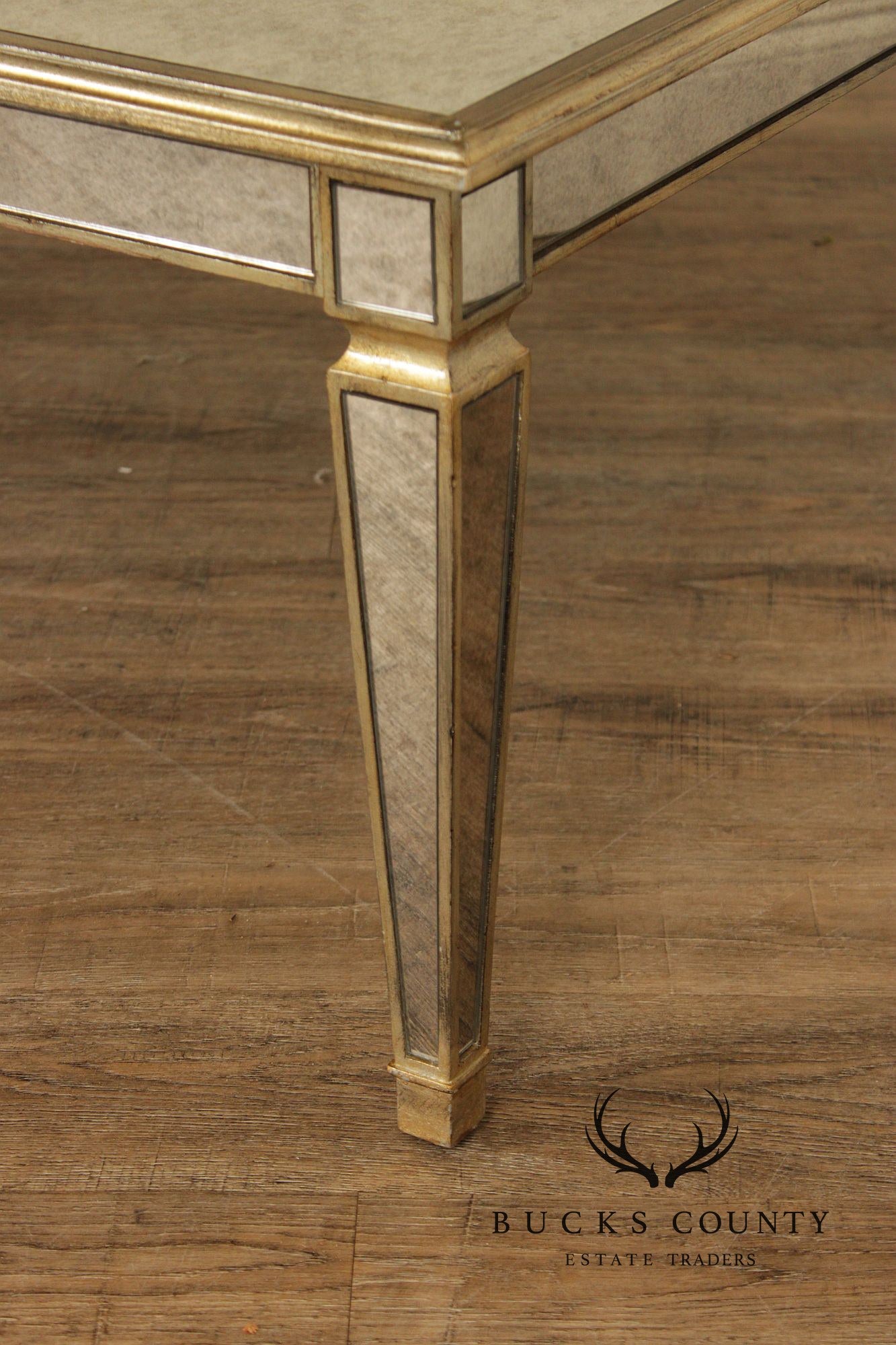 Ethan Allen Hollywood Regency Mirrored Coffee Table