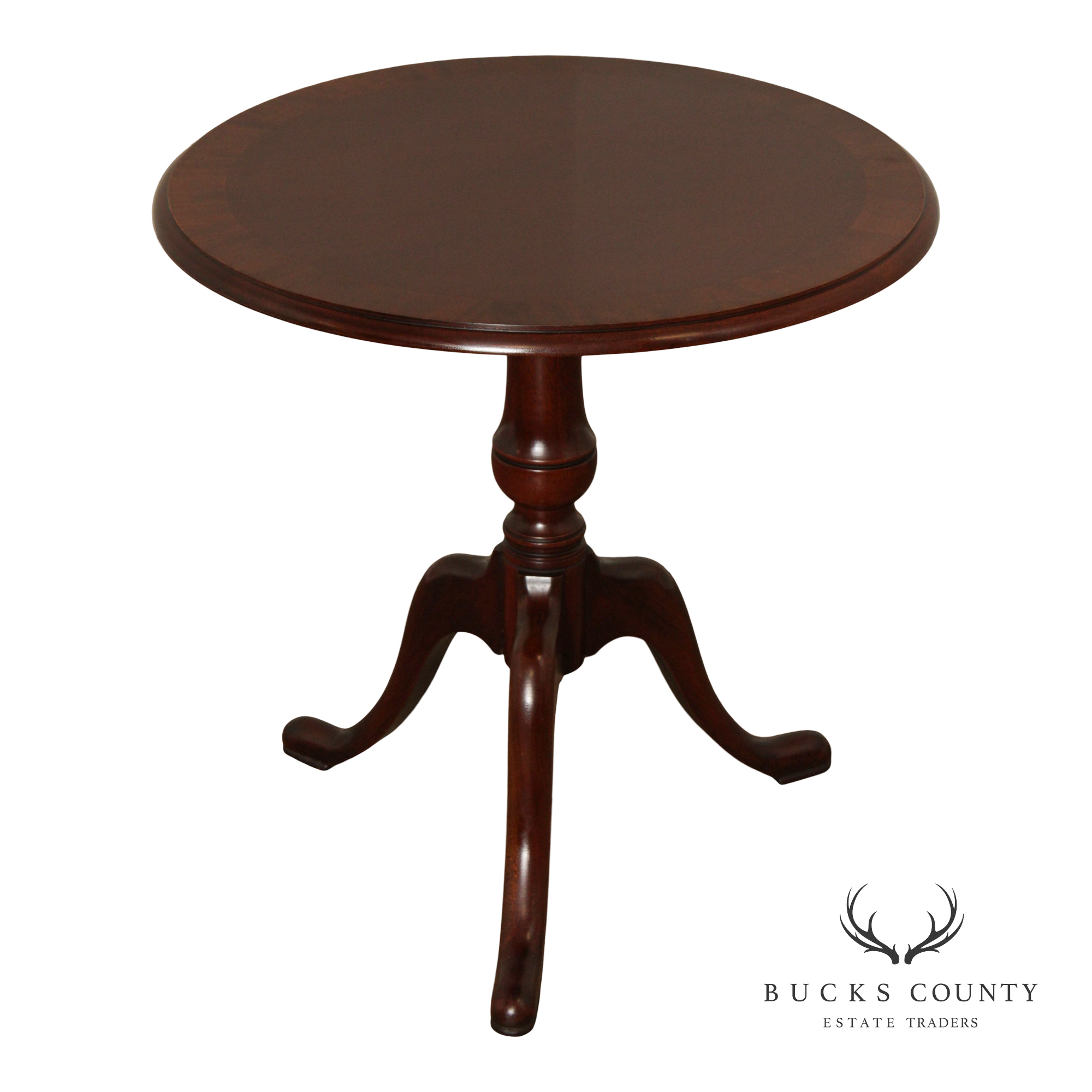 Mahogany Federal Style Round Pedestal Table