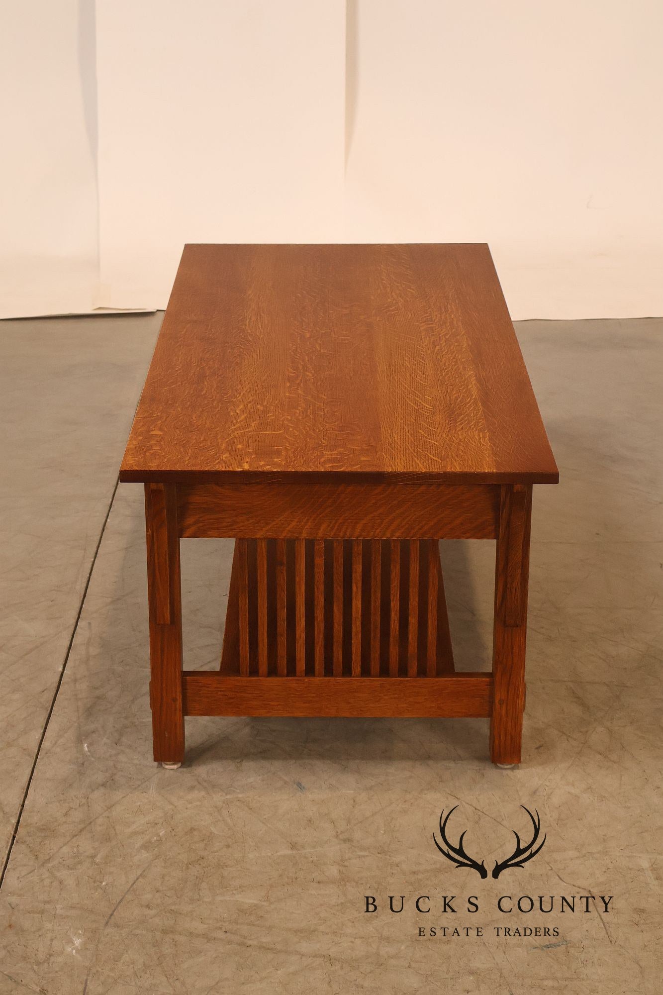 Stickley Mission Collection Oak Coffee Table With Drawers