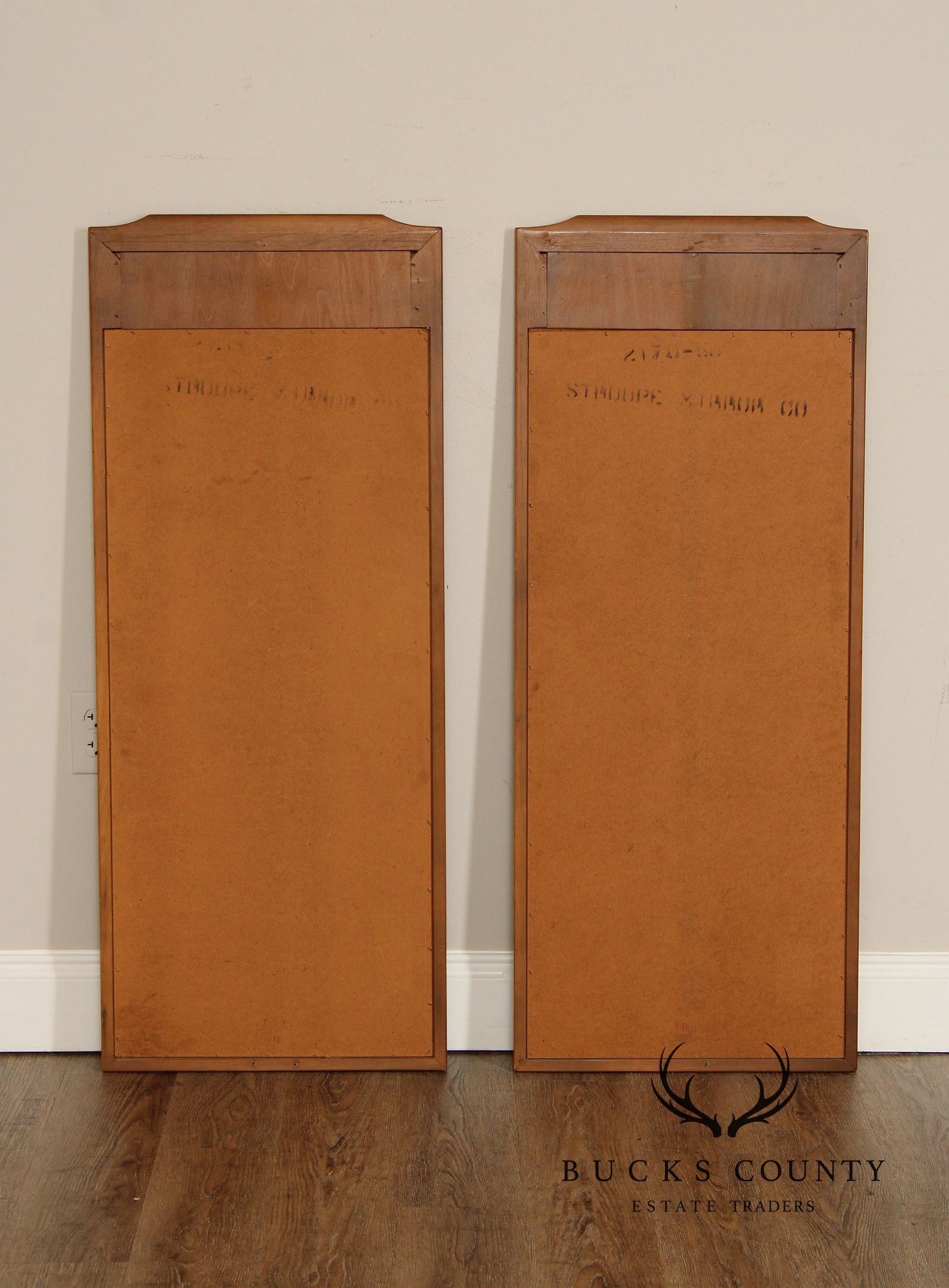 Mid-Century Modern Pair of Walnut Pier Mirrors